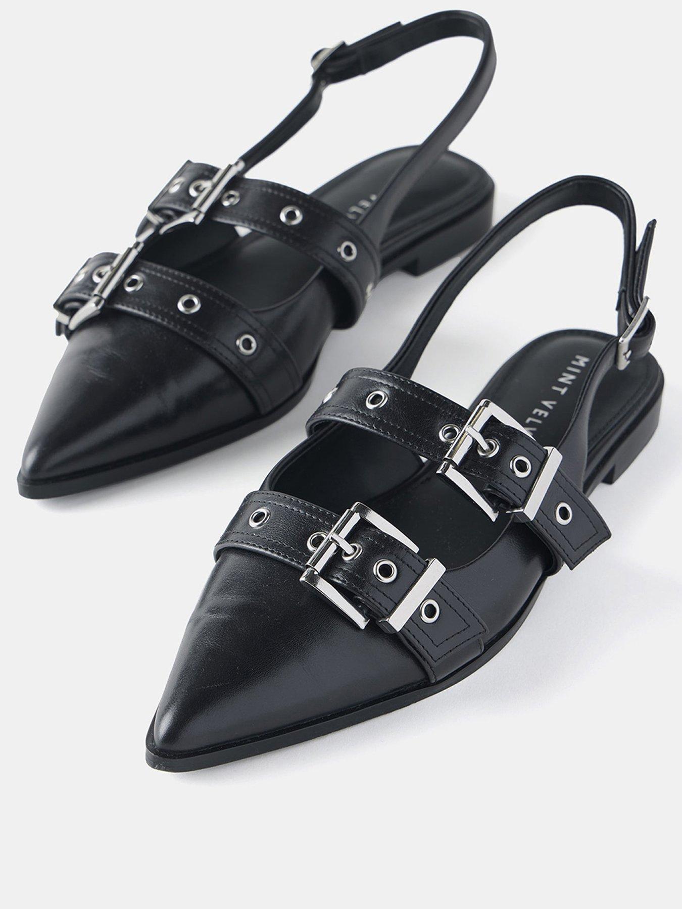  image of mint-velvet-ella-chunky-flat-shoes-black