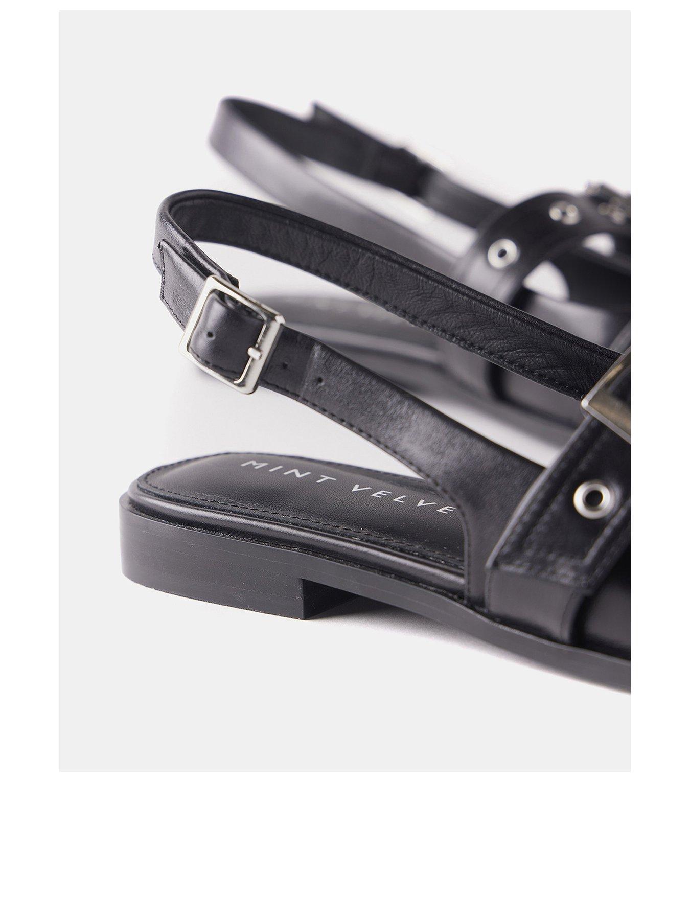  image of mint-velvet-ella-chunky-flat-shoes-black