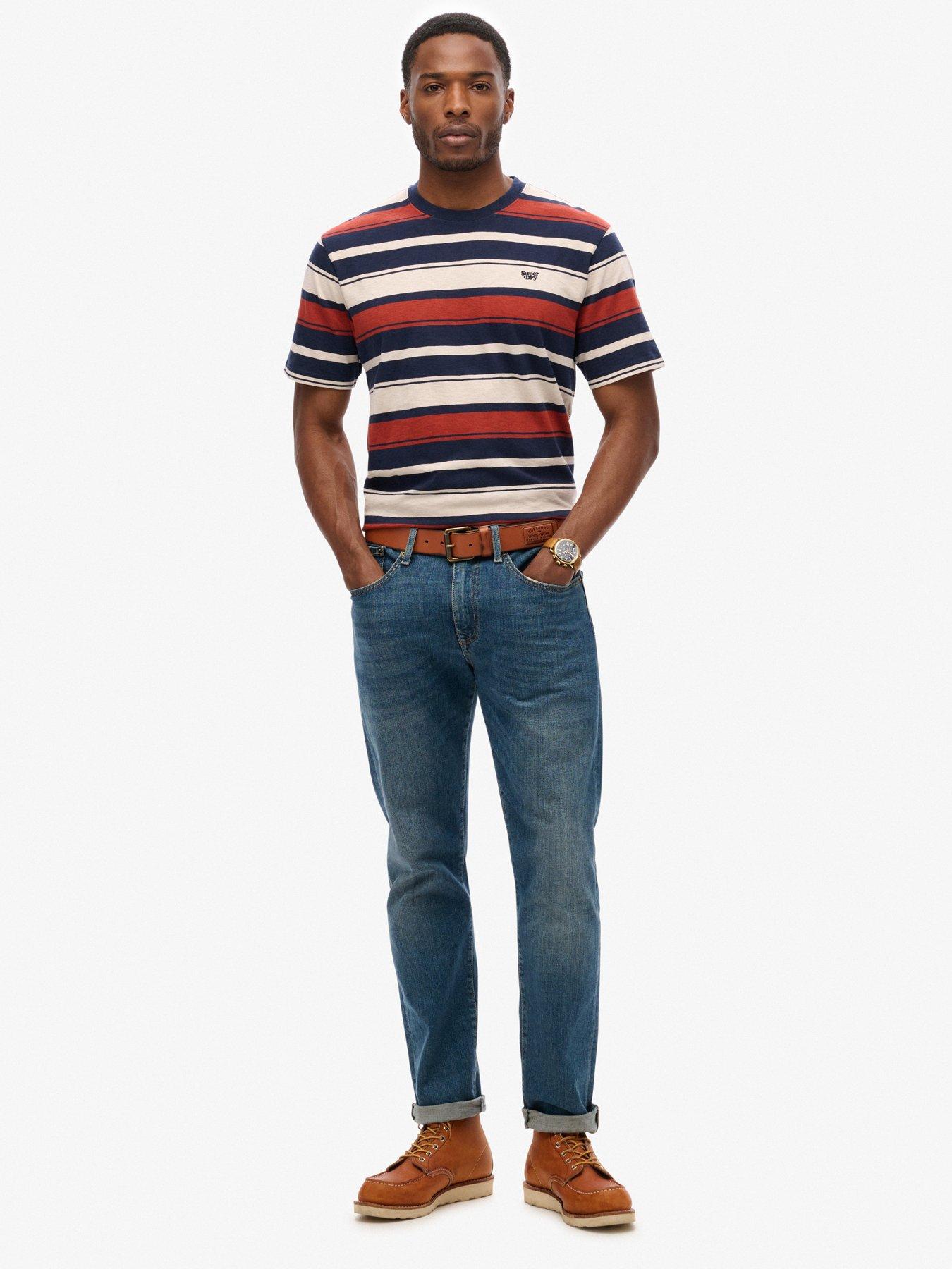  image of superdry-relaxed-fit-stripe-t-shirt-multi