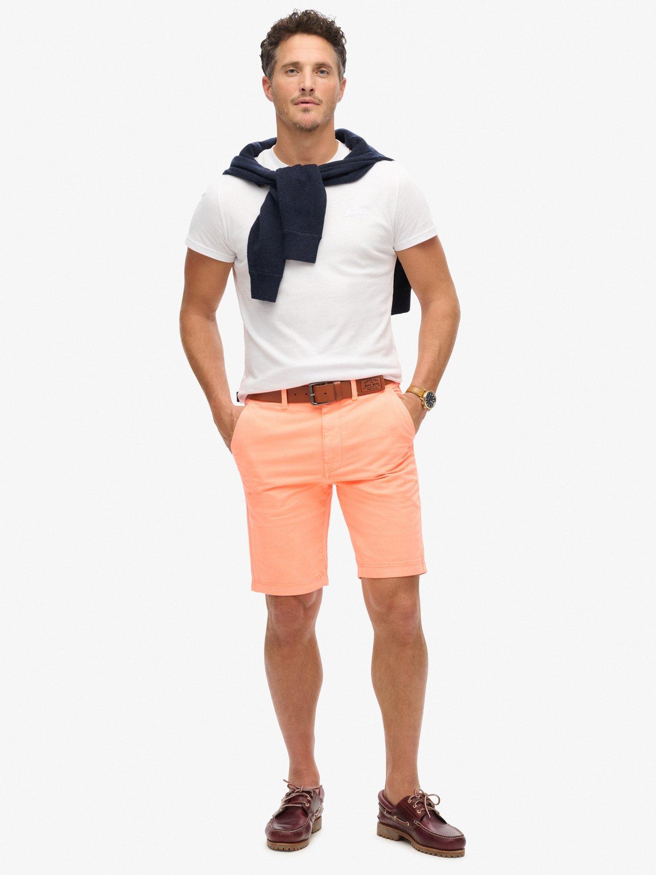  image of superdry-vintage-international-chino-shorts-orange