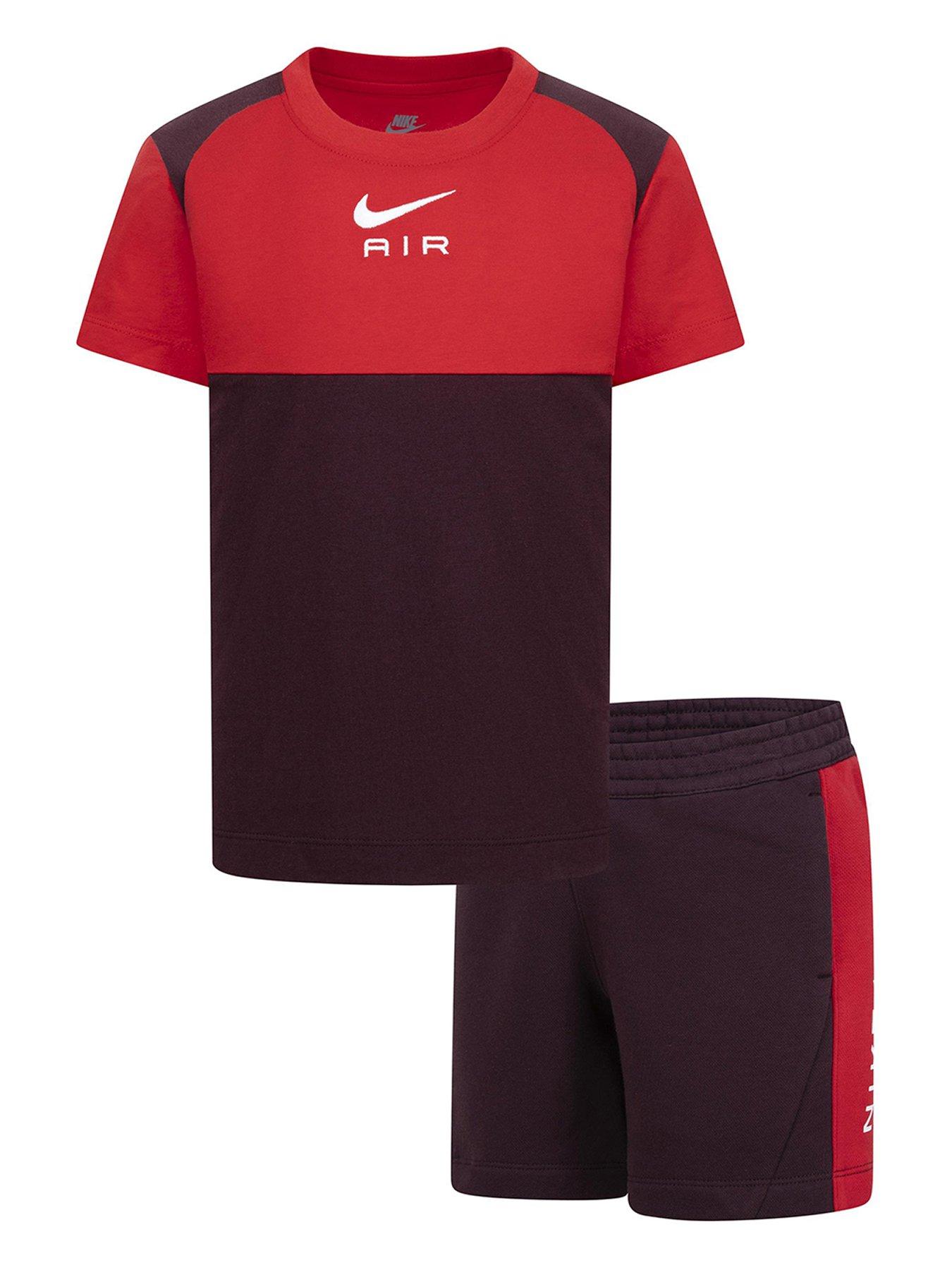 Nike Younger Boys Air Fleece Short Dark Red littlewoods