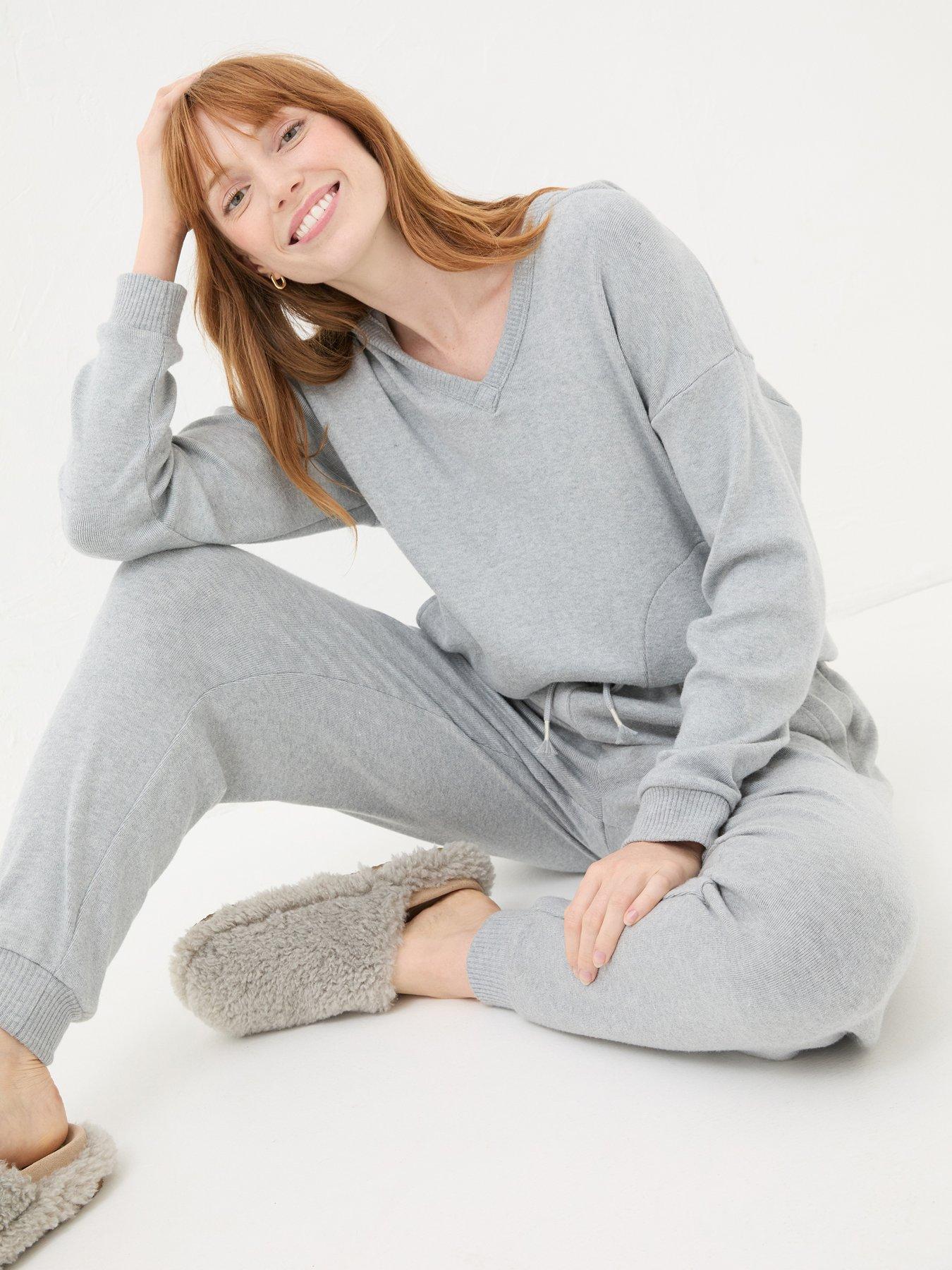  image of fatface-hannah-lounge-top-grey