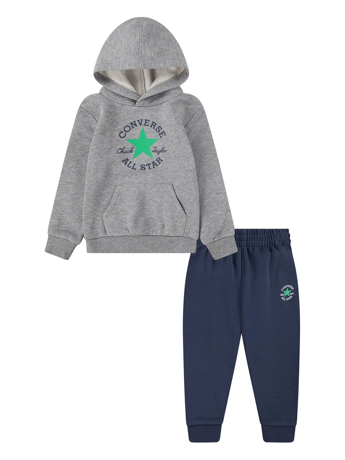 undefined Younger Boys Dissected Chuck Patch Fleece Hoodie  &  Jogger Set - Navy