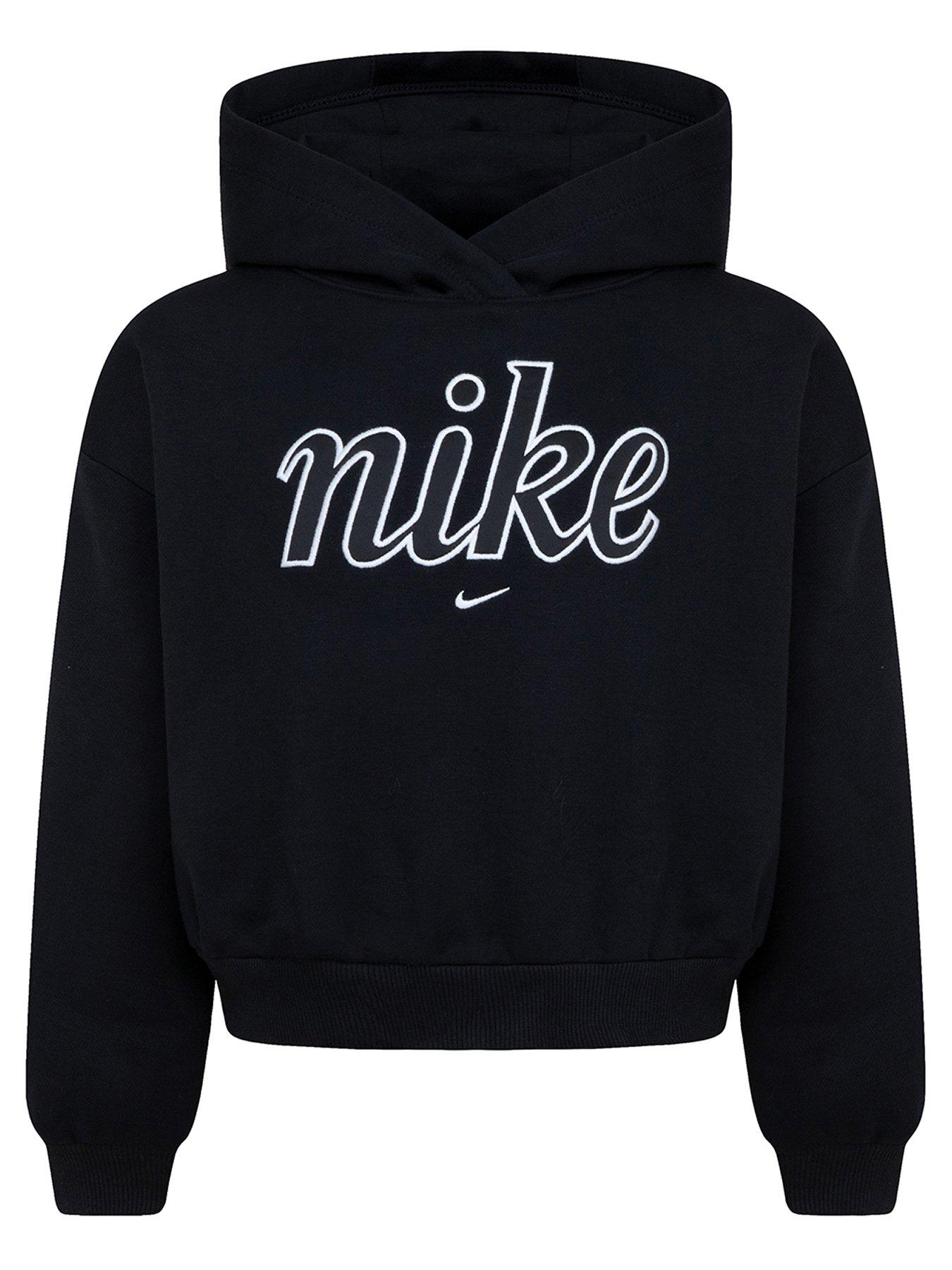 Nike girls black hoodie best sale