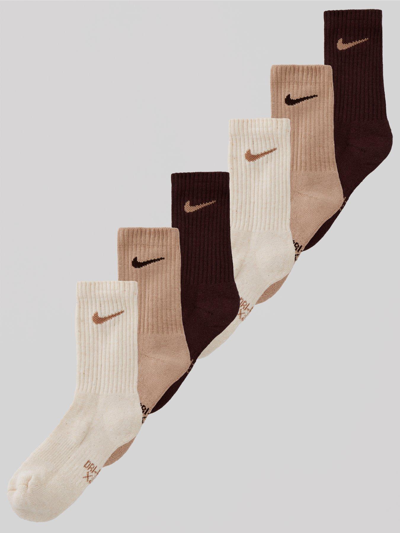 undefined Younger Unisex Dri-fit Performance Basic Crew Socks - Brown
