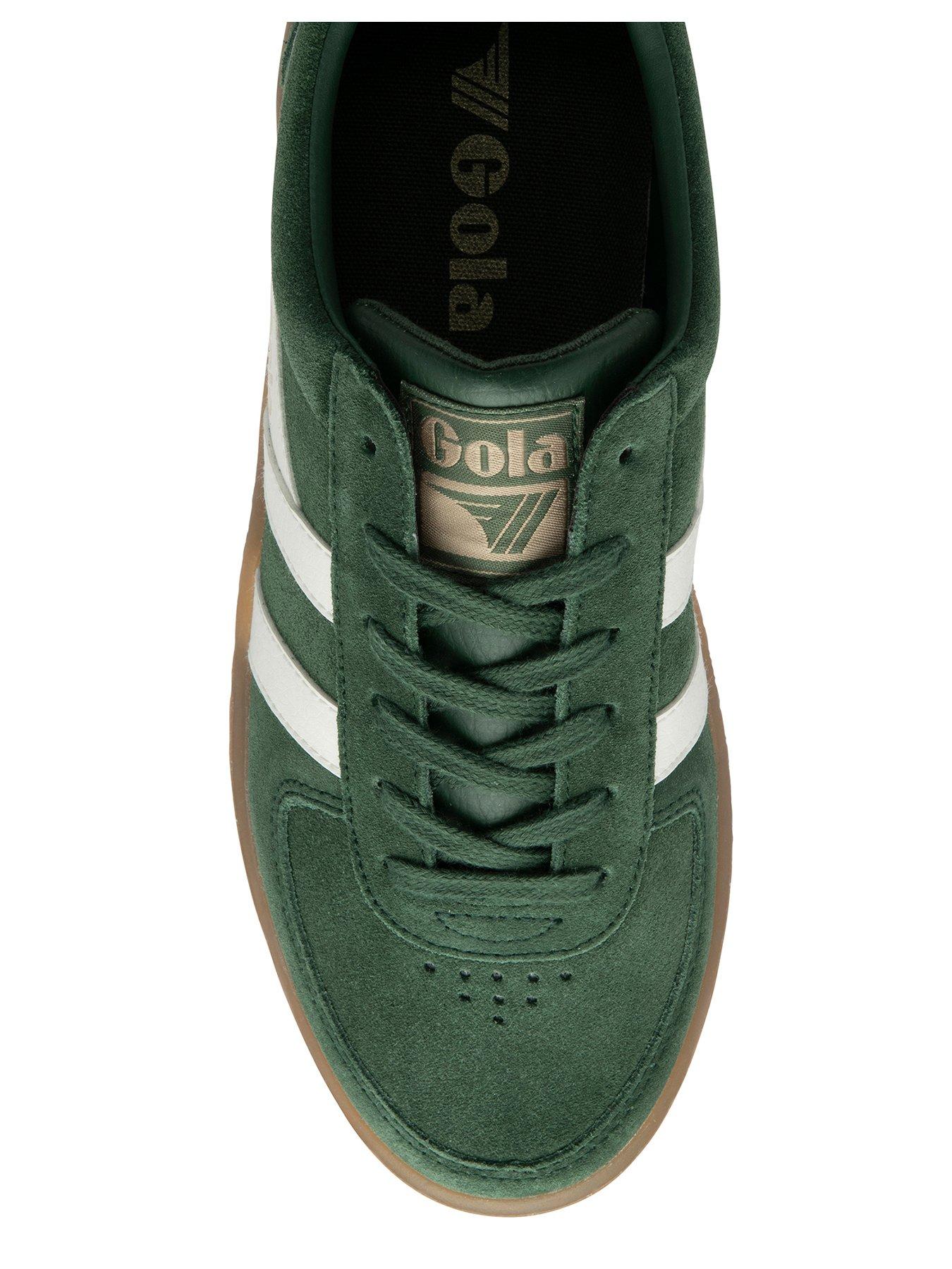  image of gola-womens-grandslam-suede-trainers-green