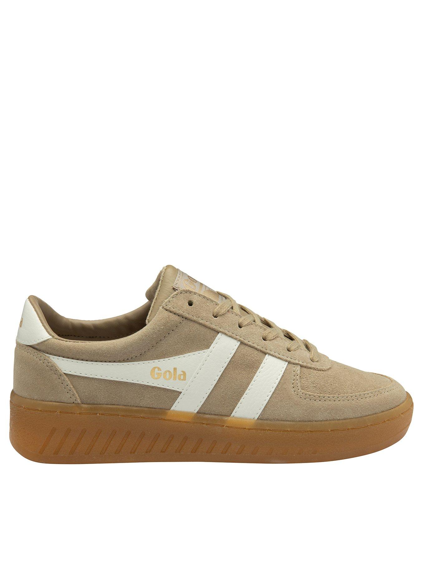 undefined Womens Grandslam Suede Trainers - Off White