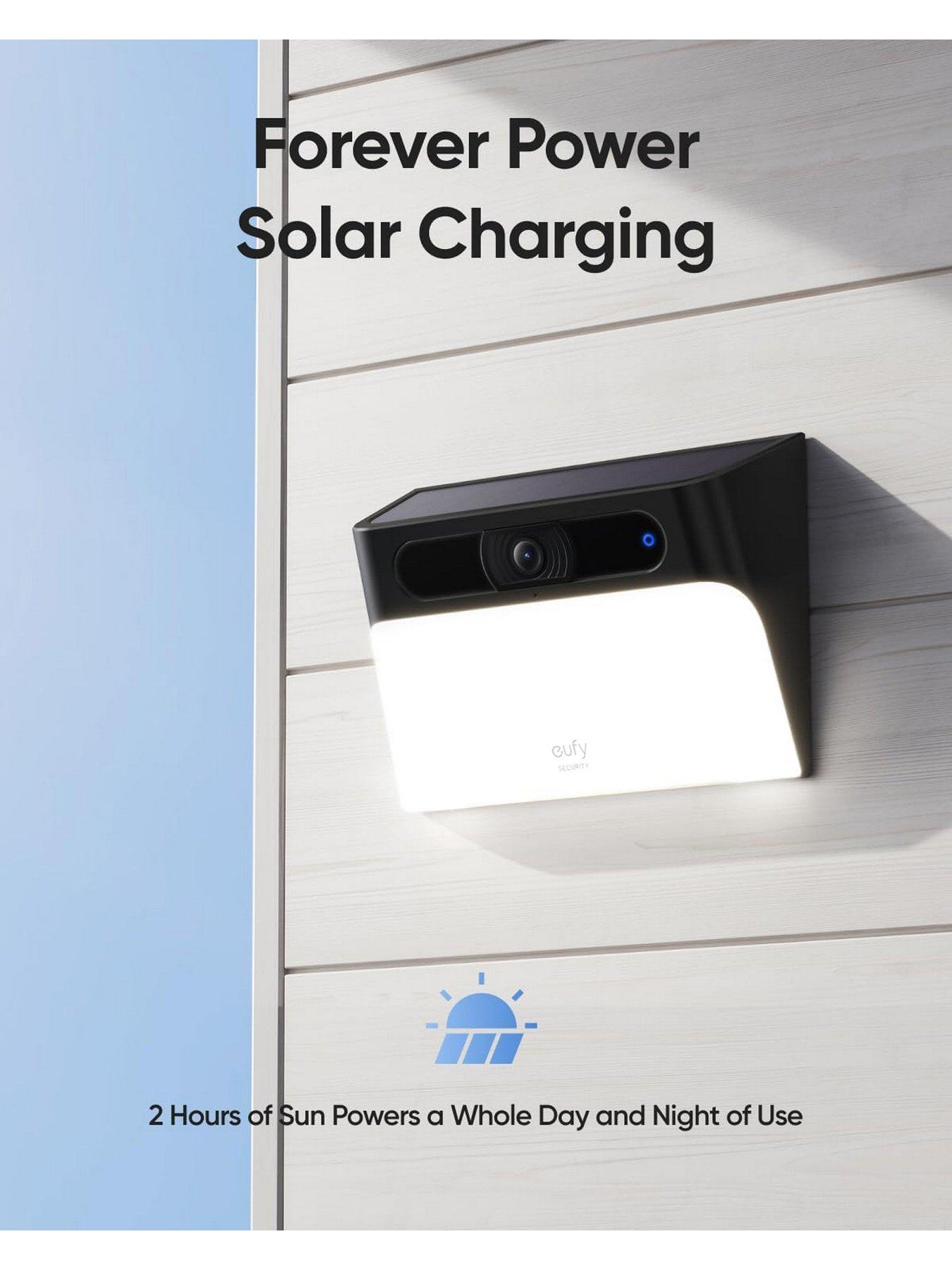 Image 3 of 7 of Eufy Solar Wall Light Cam 2K with No Monthly Fee, Solar Panel, Colour Night Vision