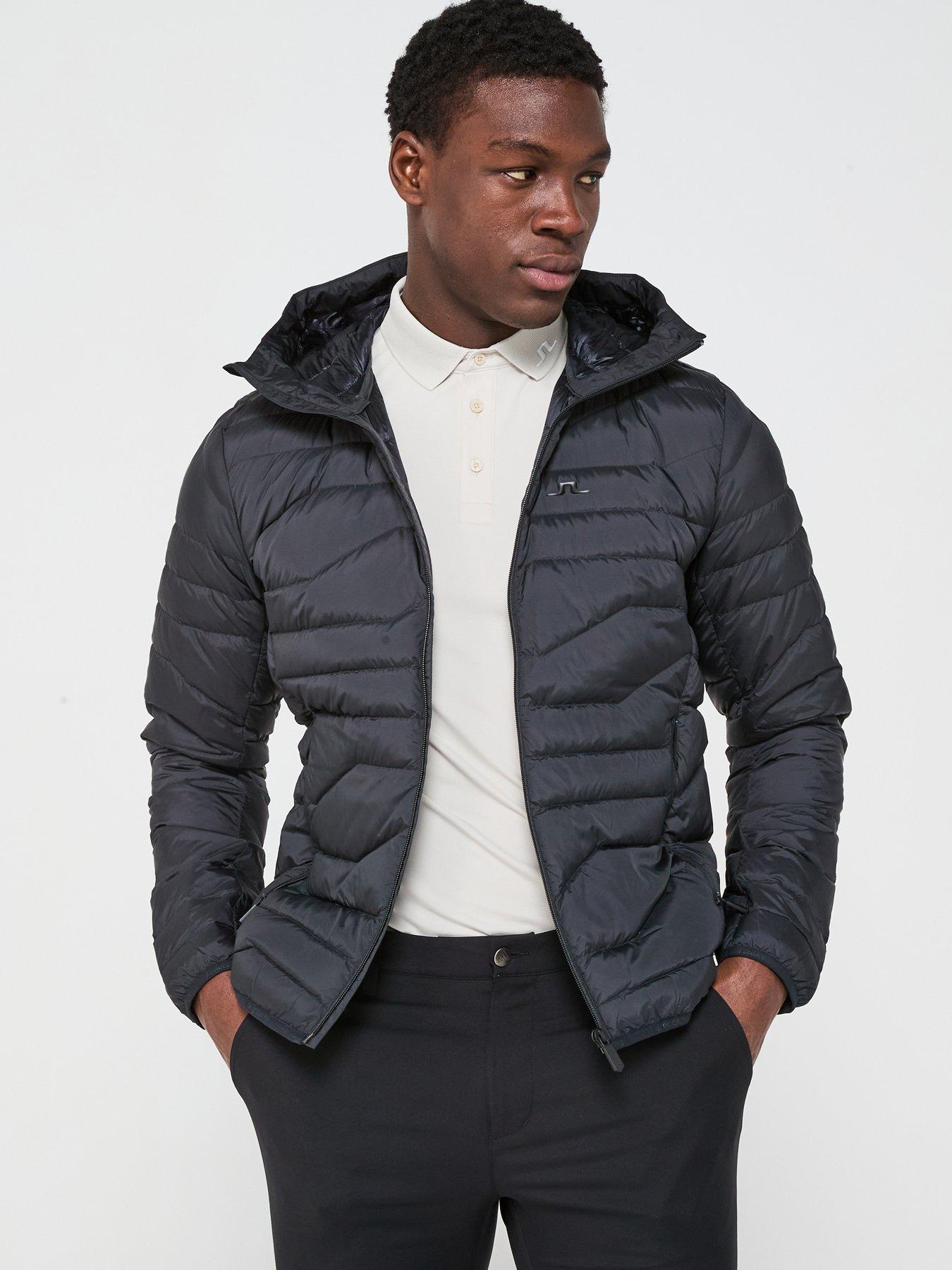  image of j-lindeberg-mens-golf-cliff-light-down-hooded-jacket-black