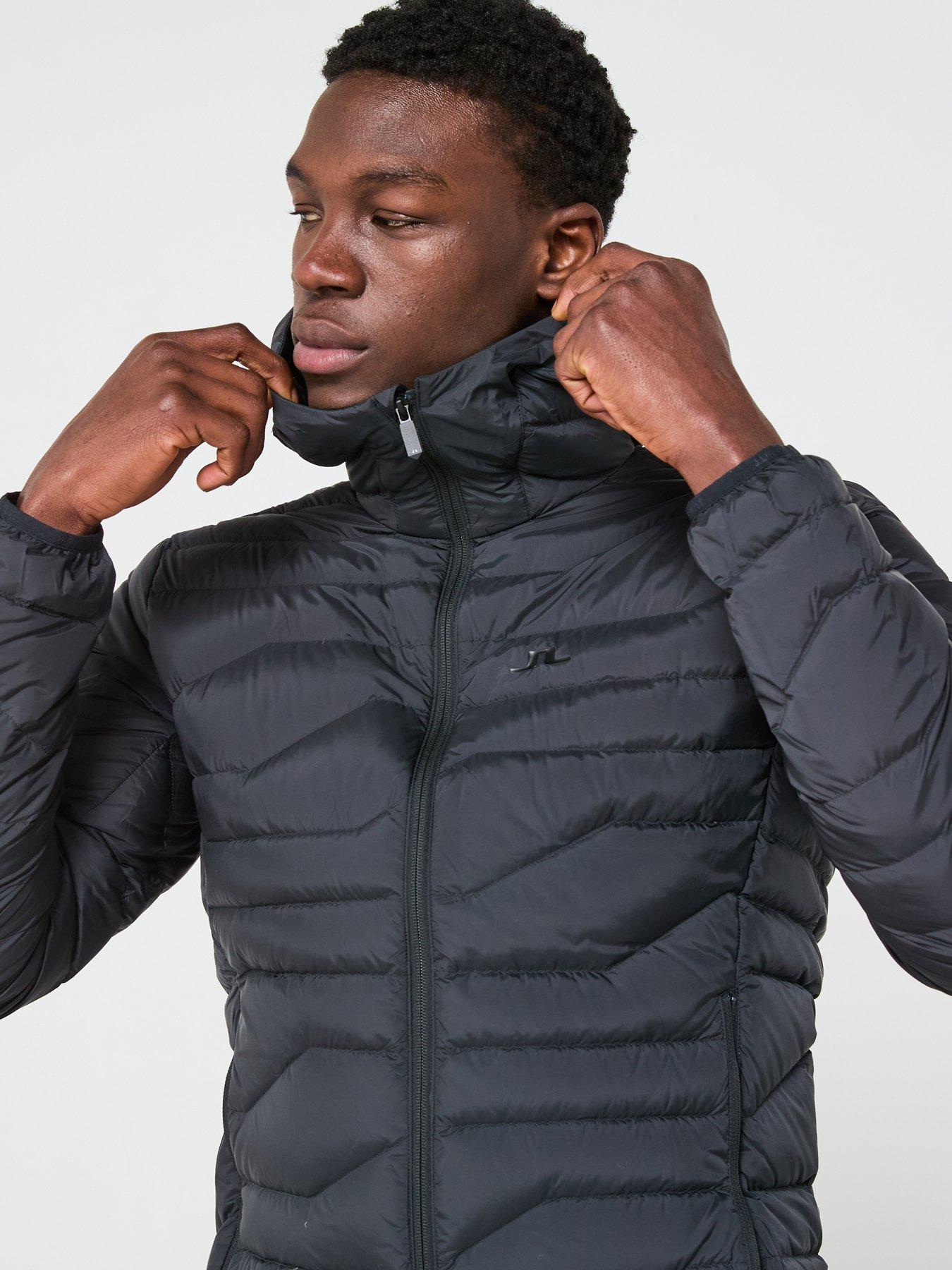  image of j-lindeberg-mens-golf-cliff-light-down-hooded-jacket-black