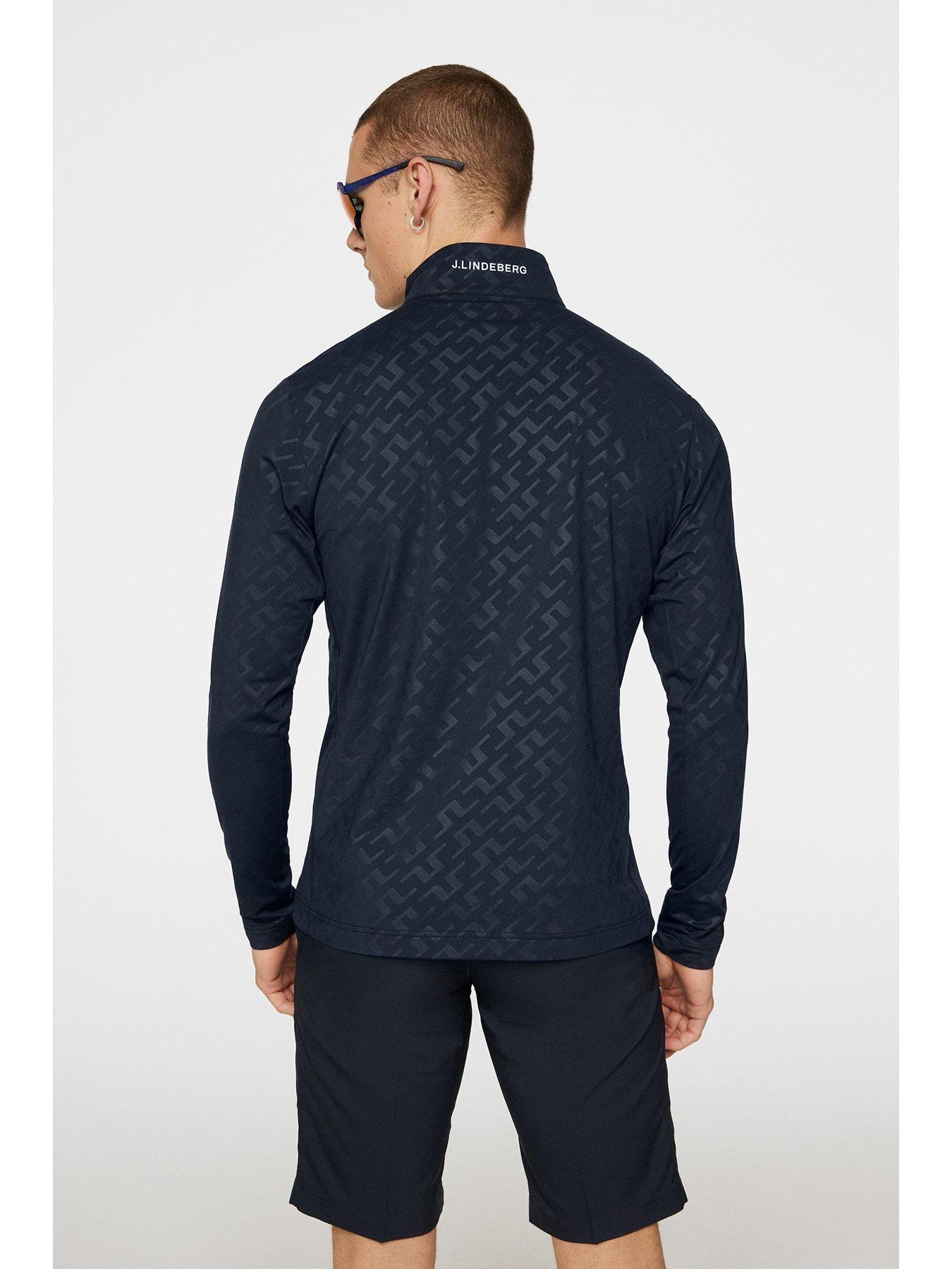  image of j-lindeberg-mens-golf-luke-deboss-mid-layer-navy