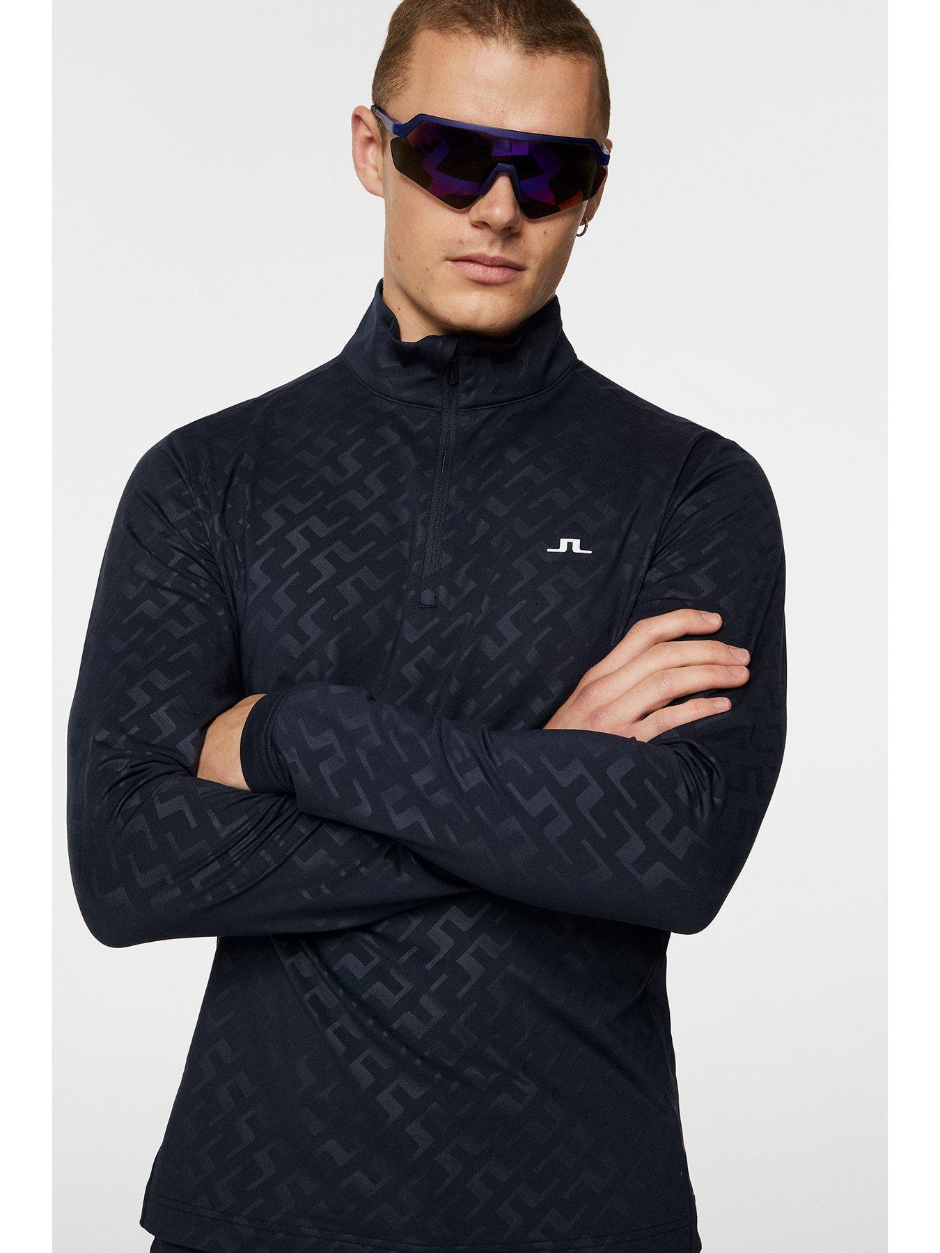 image of j-lindeberg-mens-golf-luke-deboss-mid-layer-navy