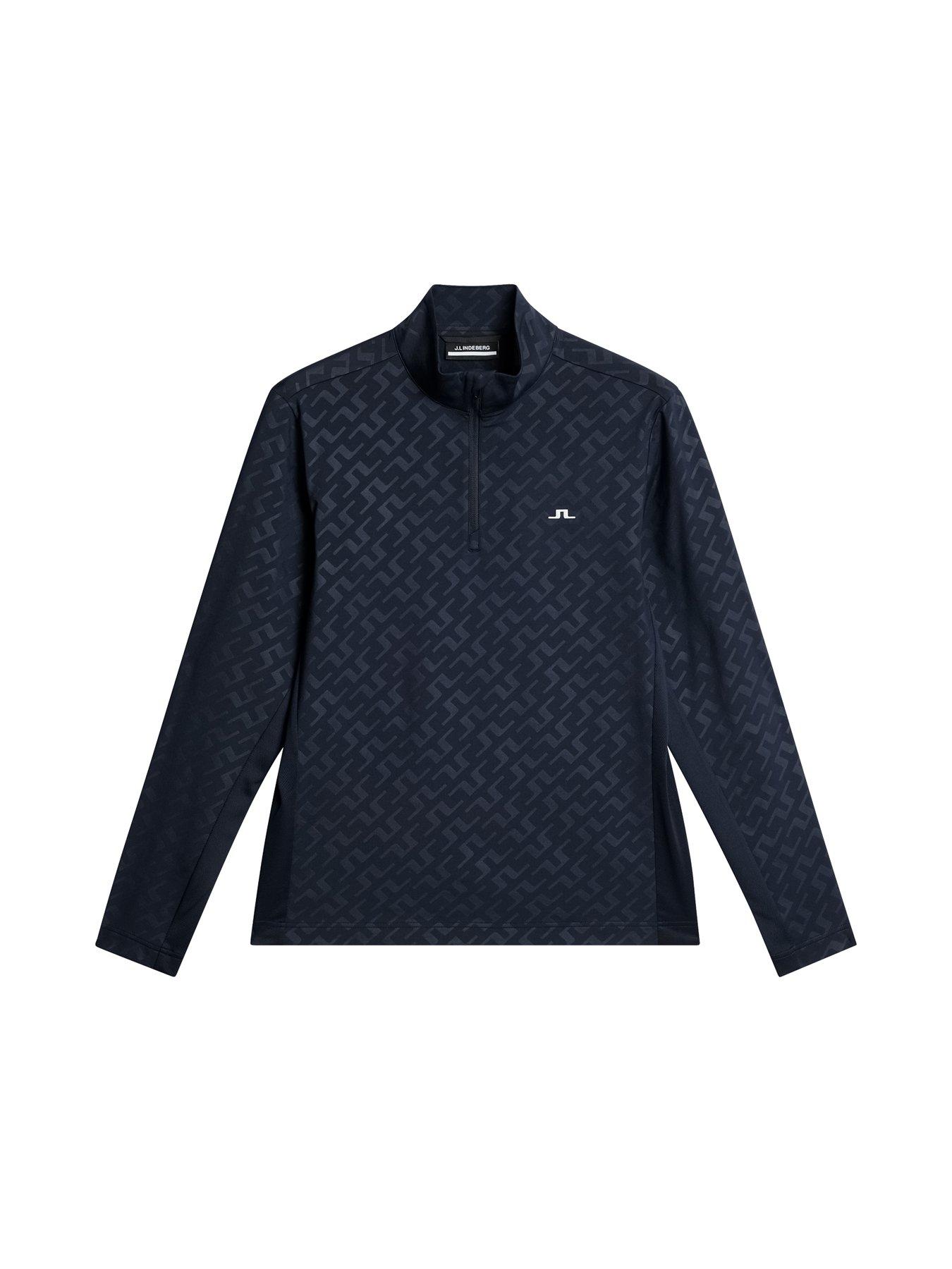  image of j-lindeberg-mens-golf-luke-deboss-mid-layer-navy