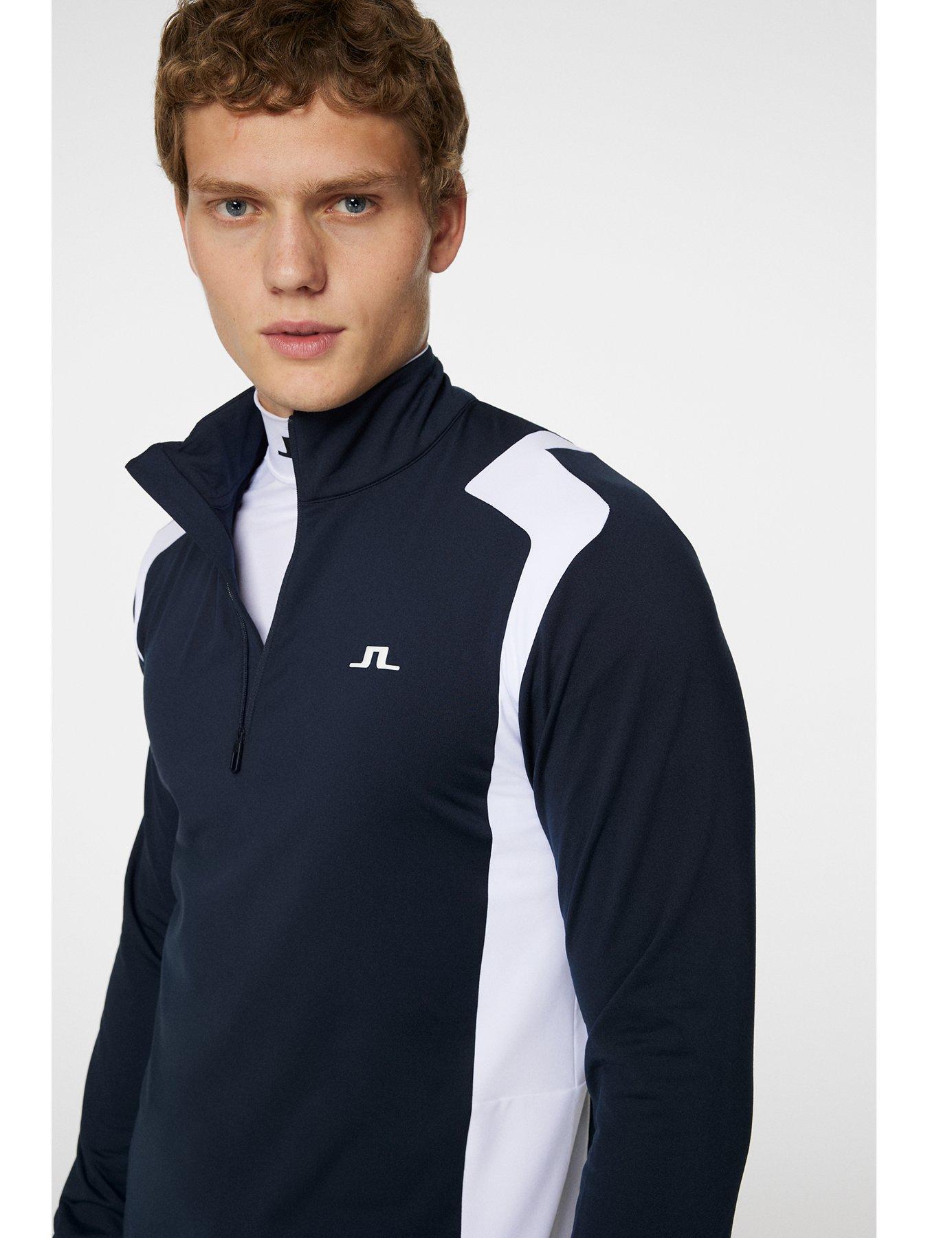  image of j-lindeberg-mens-golf-lukas-quarter-zip-midi-layer-navy