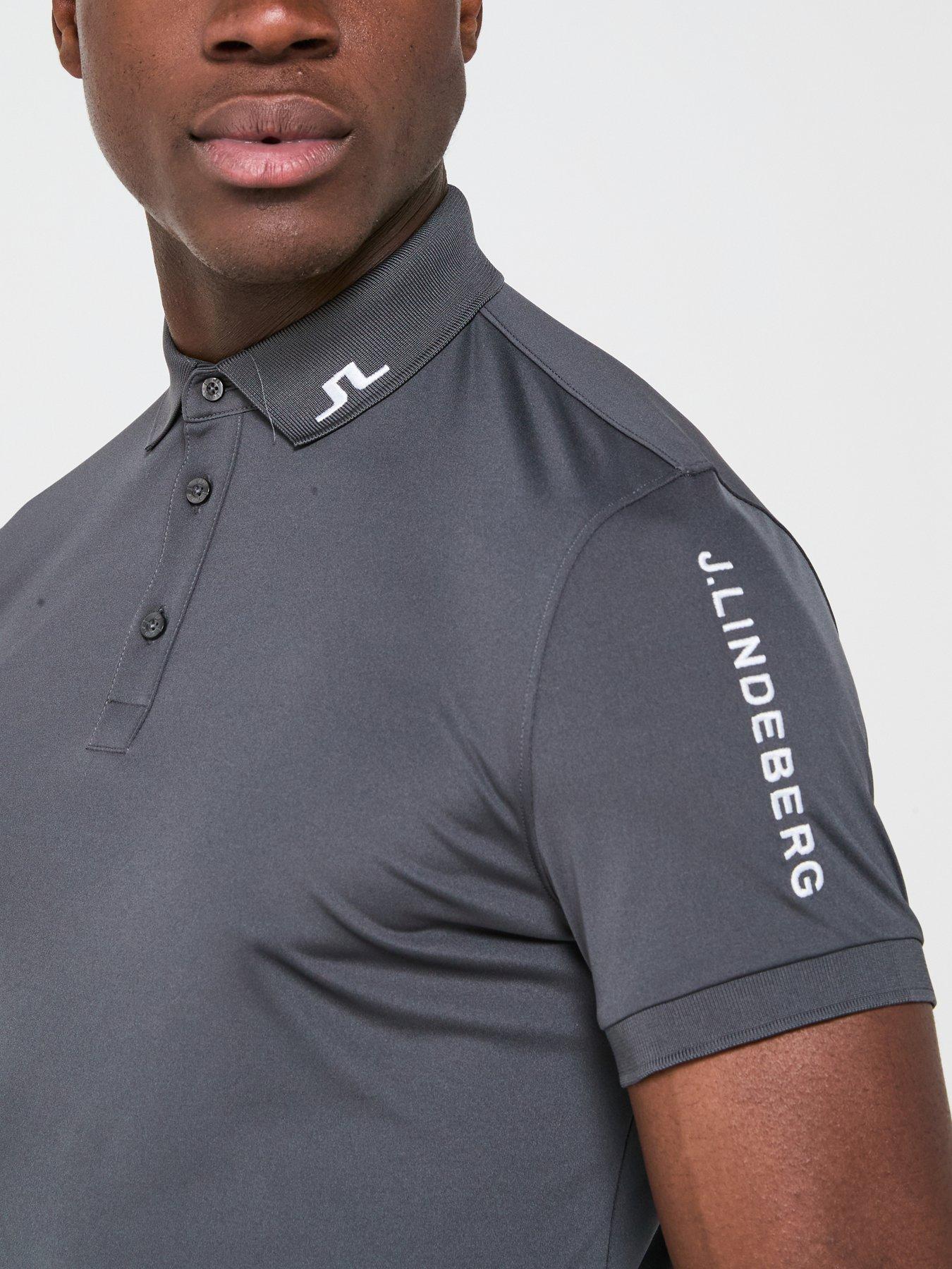  image of j-lindeberg-mens-golf-tour-tech-regular-fit-polo-grey