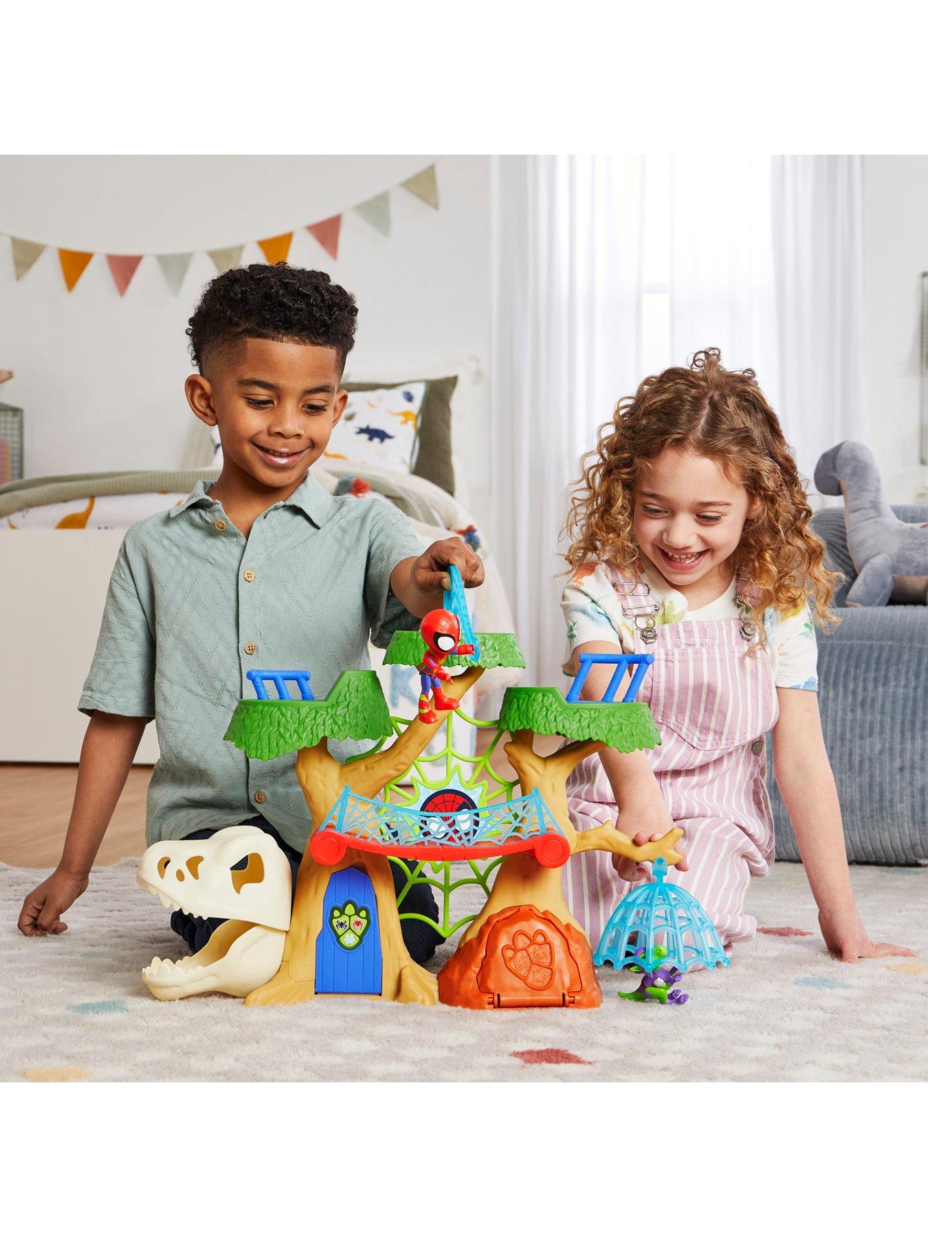 Image 4 of 5 of Spidey and His Amazing Friends Spidey and His Amazing Friends Dino-Webs Treehouse Playset