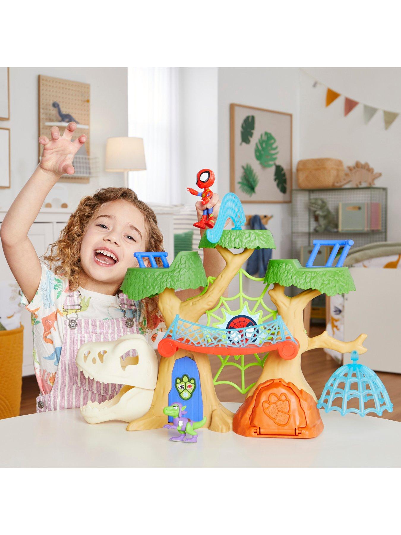 Image 5 of 5 of Spidey and His Amazing Friends Spidey and His Amazing Friends Dino-Webs Treehouse Playset