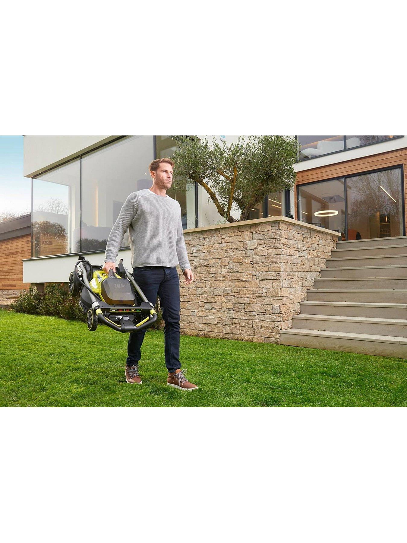 Ryobi RY18LMX40A-0 Tosaerba Senza Fili 40cm 18V - Verde, Con Lama In Metallo E Manici Pieghevoli - Foto 2