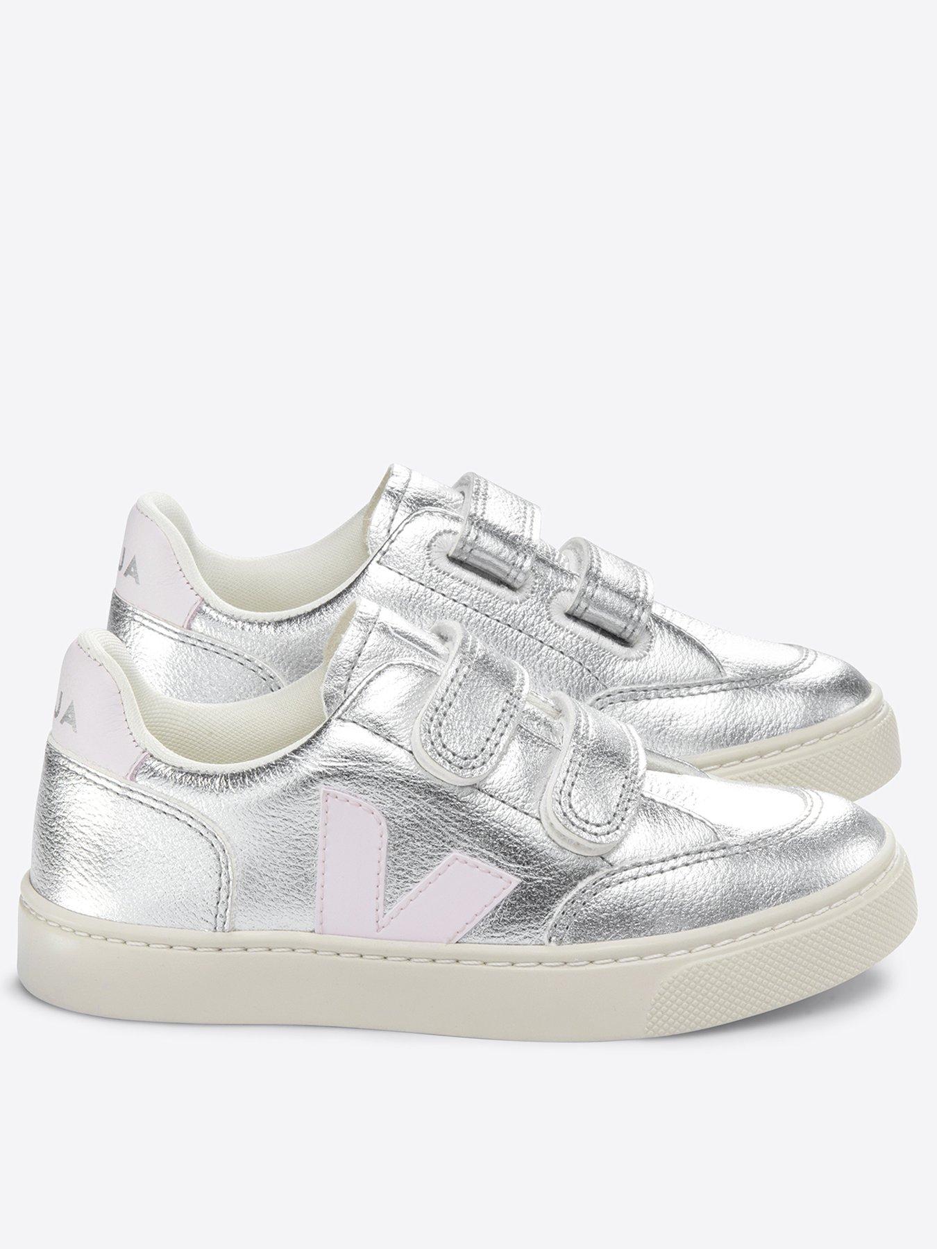  image of veja-girls-small-v-12-trainers-silver