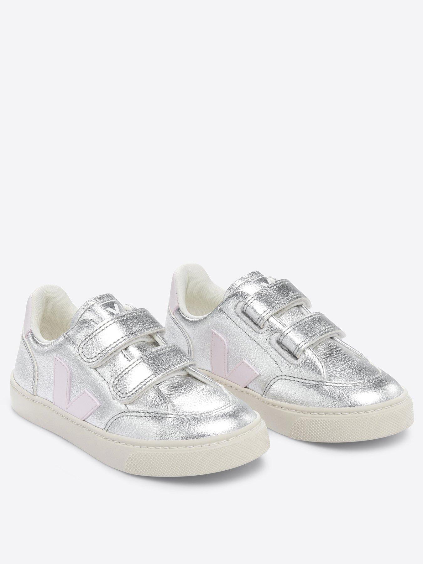  image of veja-girls-small-v-12-trainers-silver