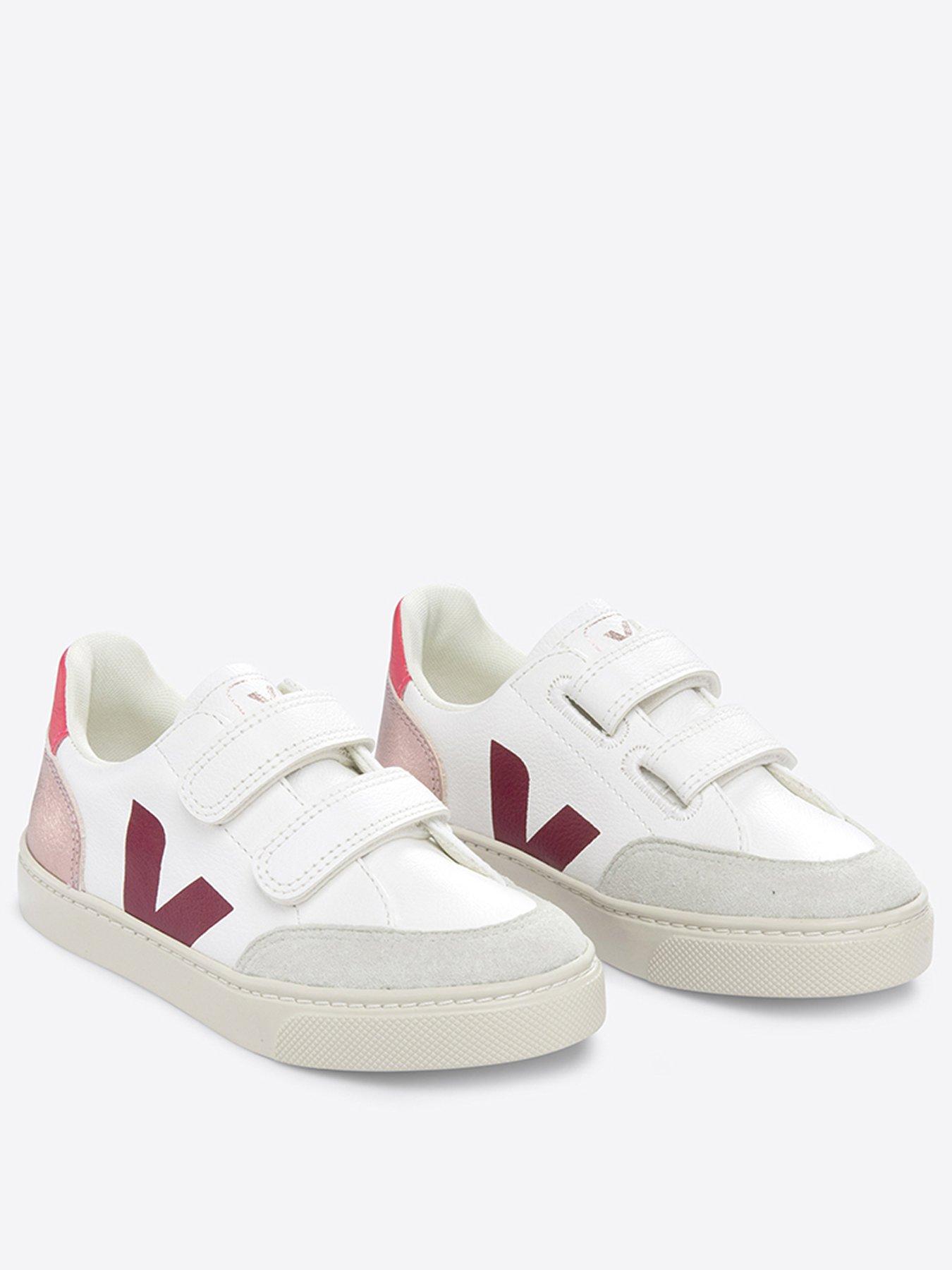  image of veja-girls-infant-small-v-12-trainers-whitebronze-multi