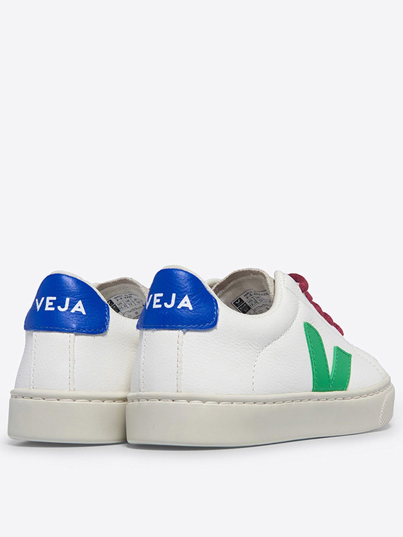  image of veja-boys-junior-small-esplar-laces-trainers-whitegreen