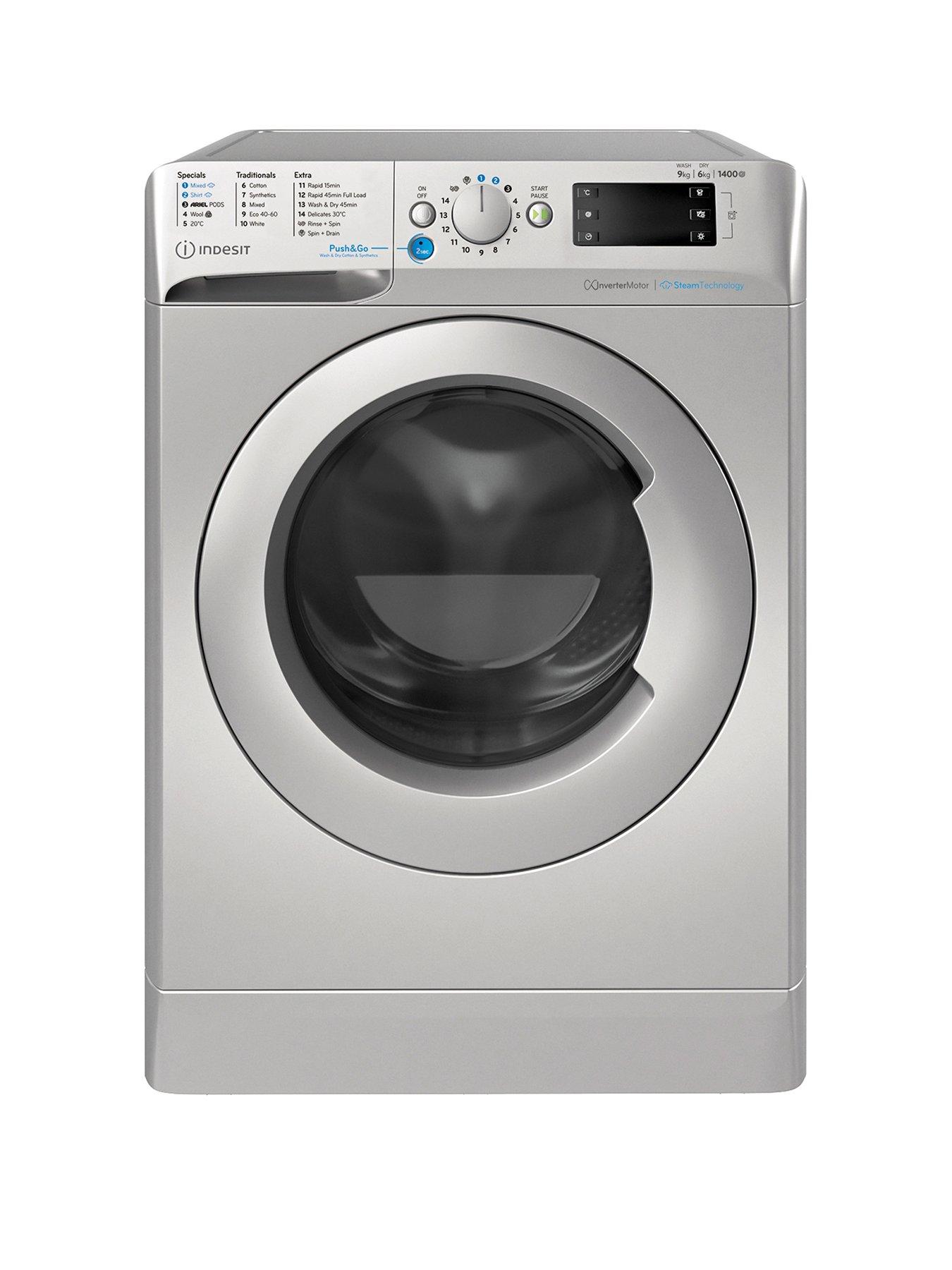 Indesit Push & Go BDE96436SVUK 9kg Washer Dryer - Silver