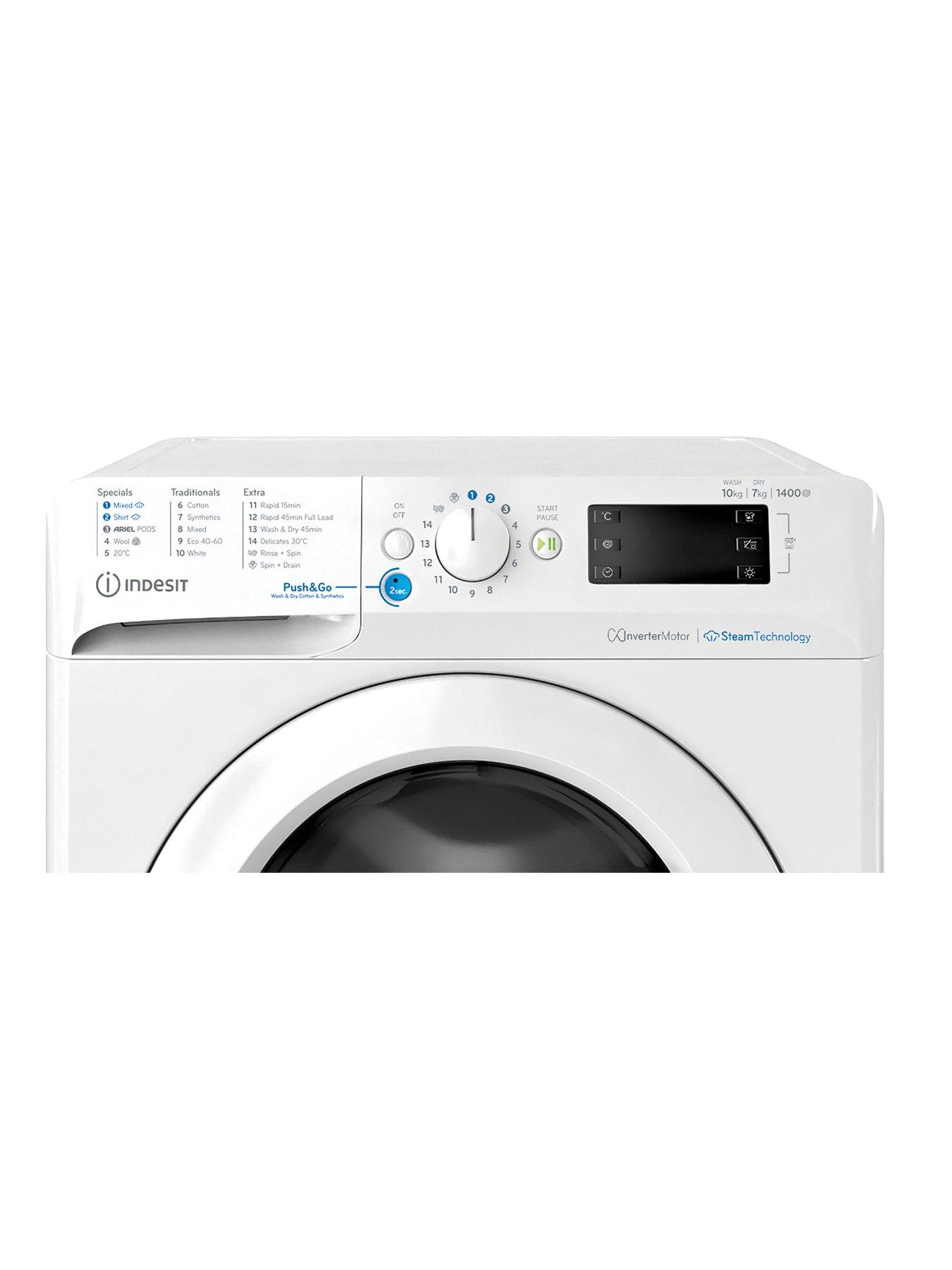  image of indesit-pushampgo-bde107436wvuk-10kg-washer-dryer-white