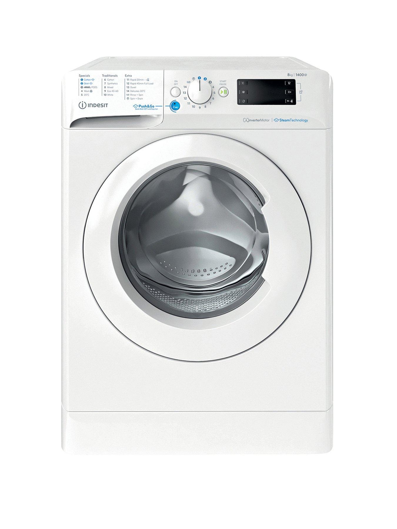 indesit-innex-steam-pushampgo-bwe81496xwvuk-8kg-load-1400-spinnbspwashing-machine-white