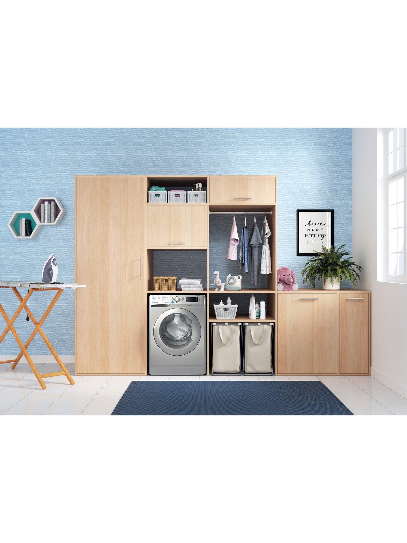  image of indesit-innex-steam-pushampgo-bwe81496xsvuk-8kg-load-1400-spin-washing-machine-silver