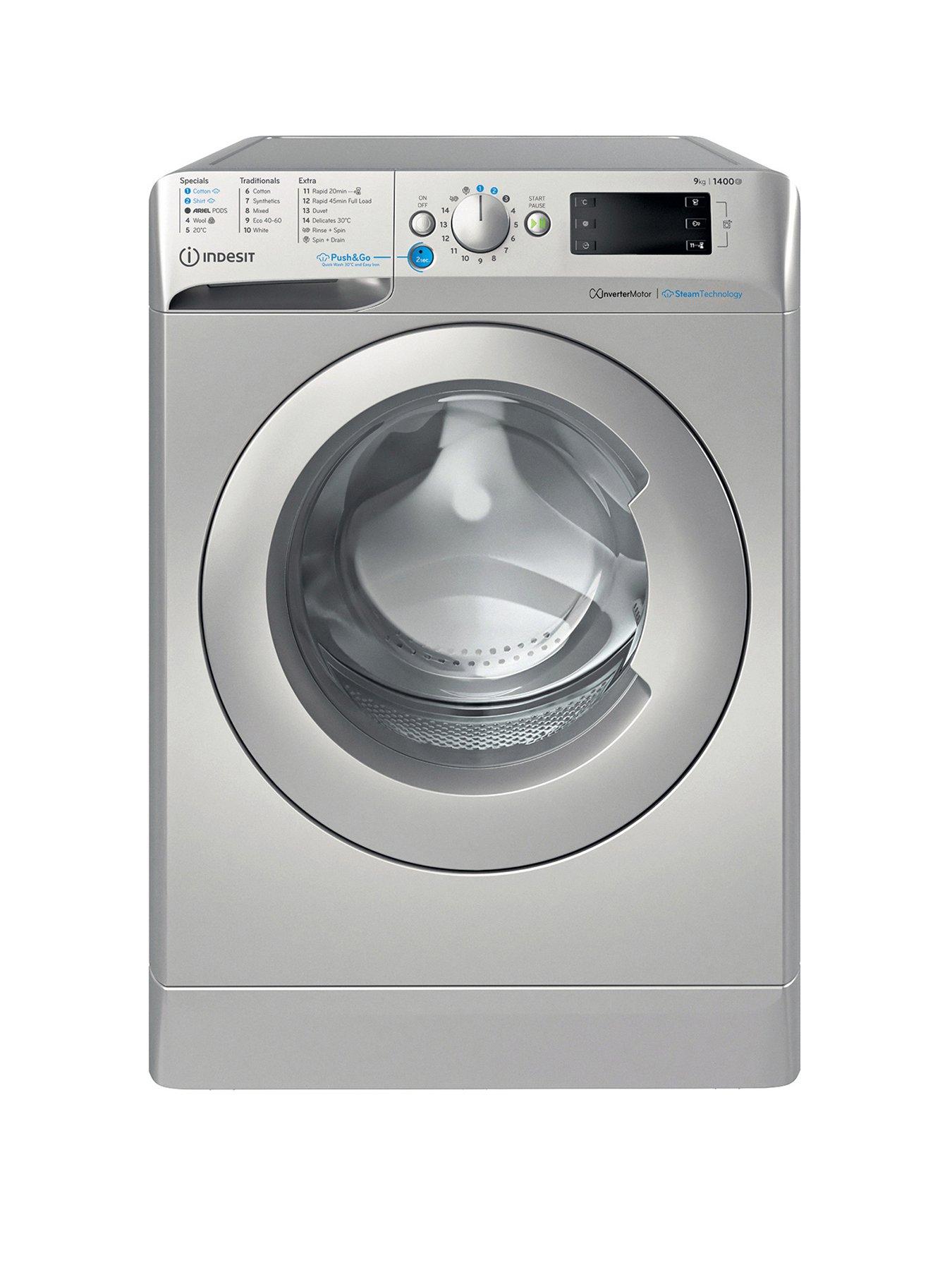 indesit-innex-steam-pushampgo-bwe91496xsvuk-9kg-washing-machine-silver