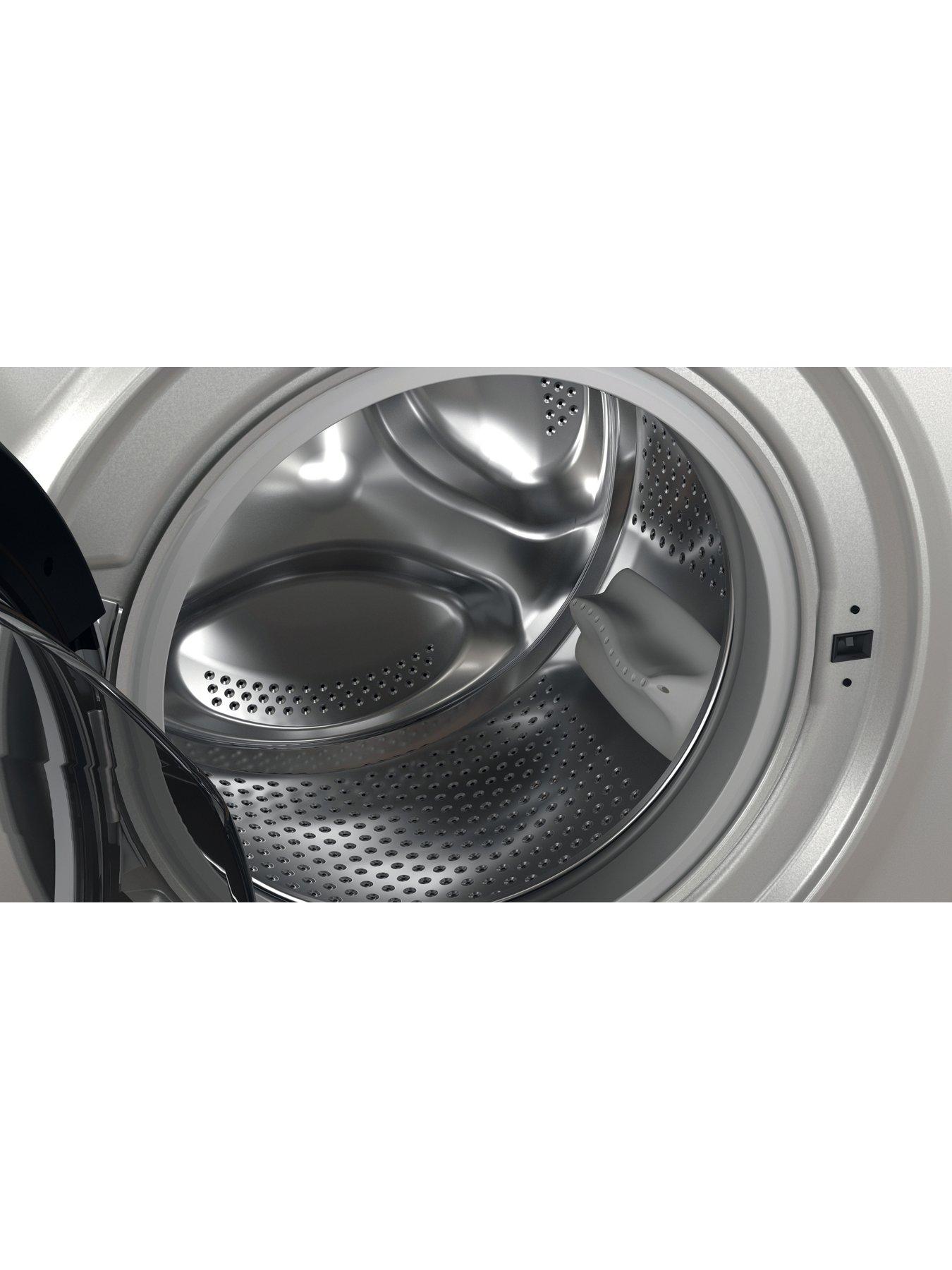  image of hotpoint-anti-stain-nswm7469gguk-7kg-load-1400-spinnbspwashing-machine-graphite