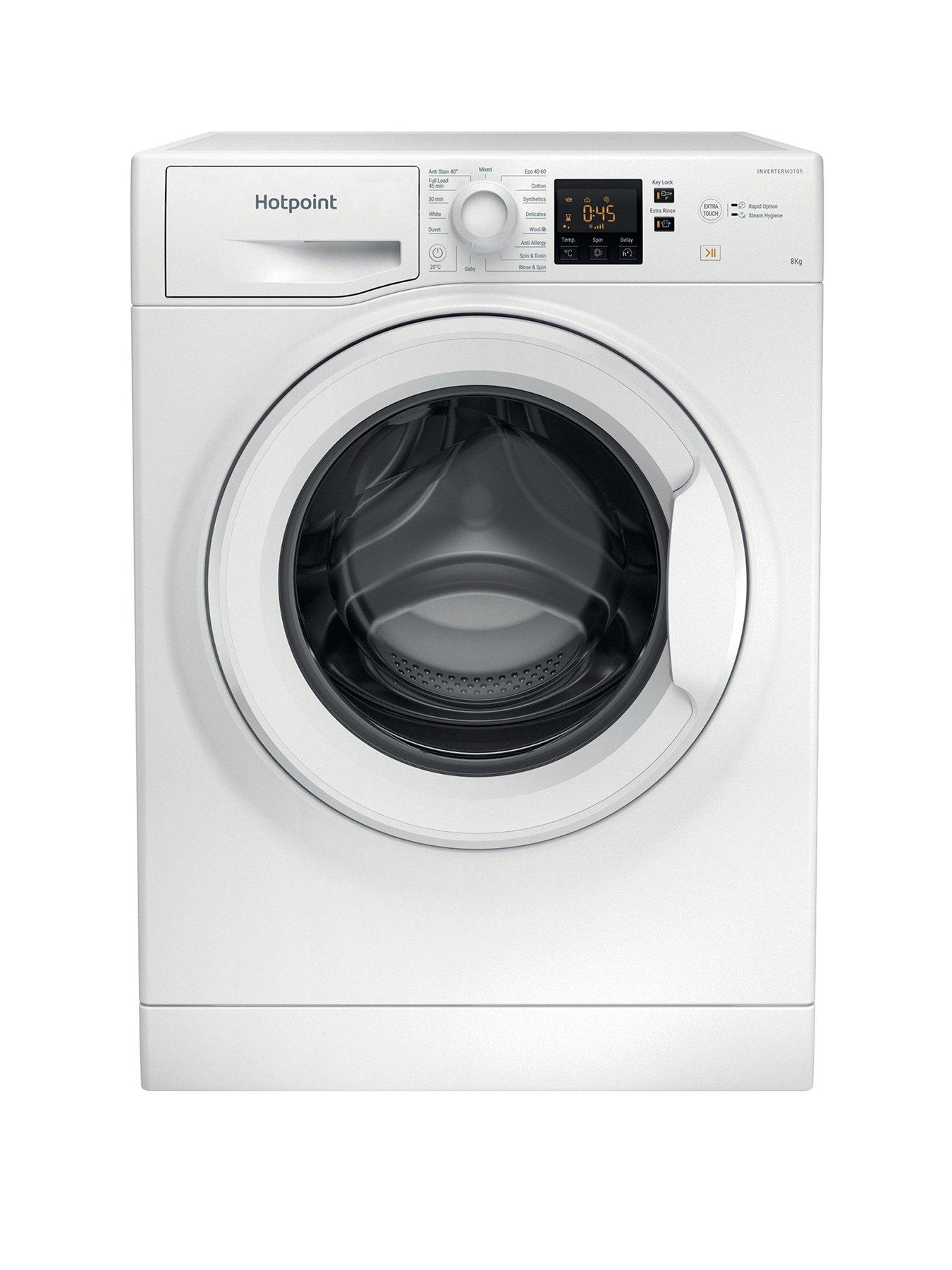 Hotpoint Anti-Stain NSWM846WUK 8kg Load, 1400 Spin Washing Machine - White - A Rated
