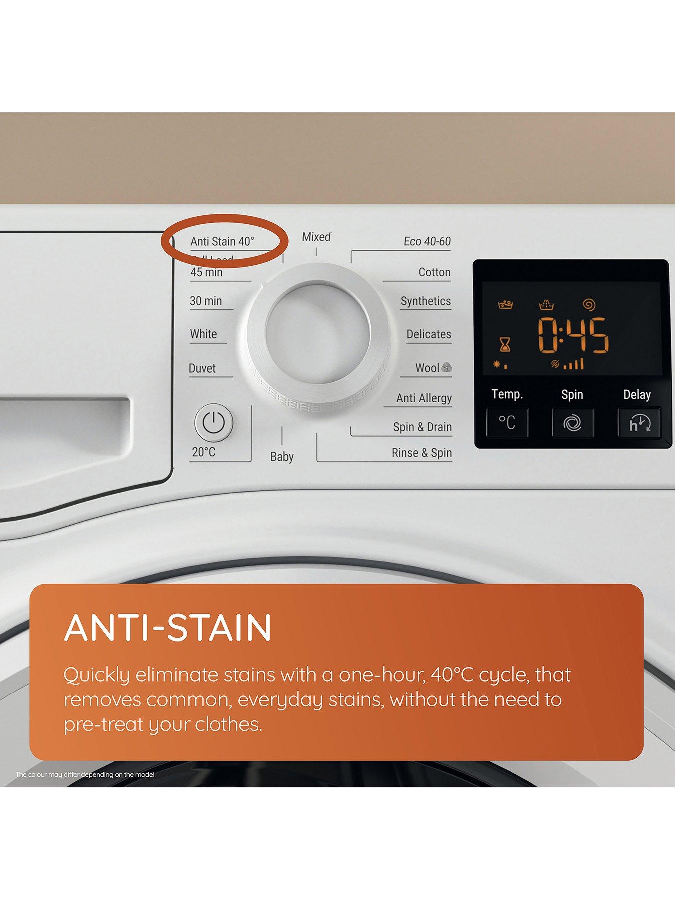  image of hotpoint-anti-stain-nswm846wuk-8kg-load-1400-spinnbspwashing-machine-white-a-rated
