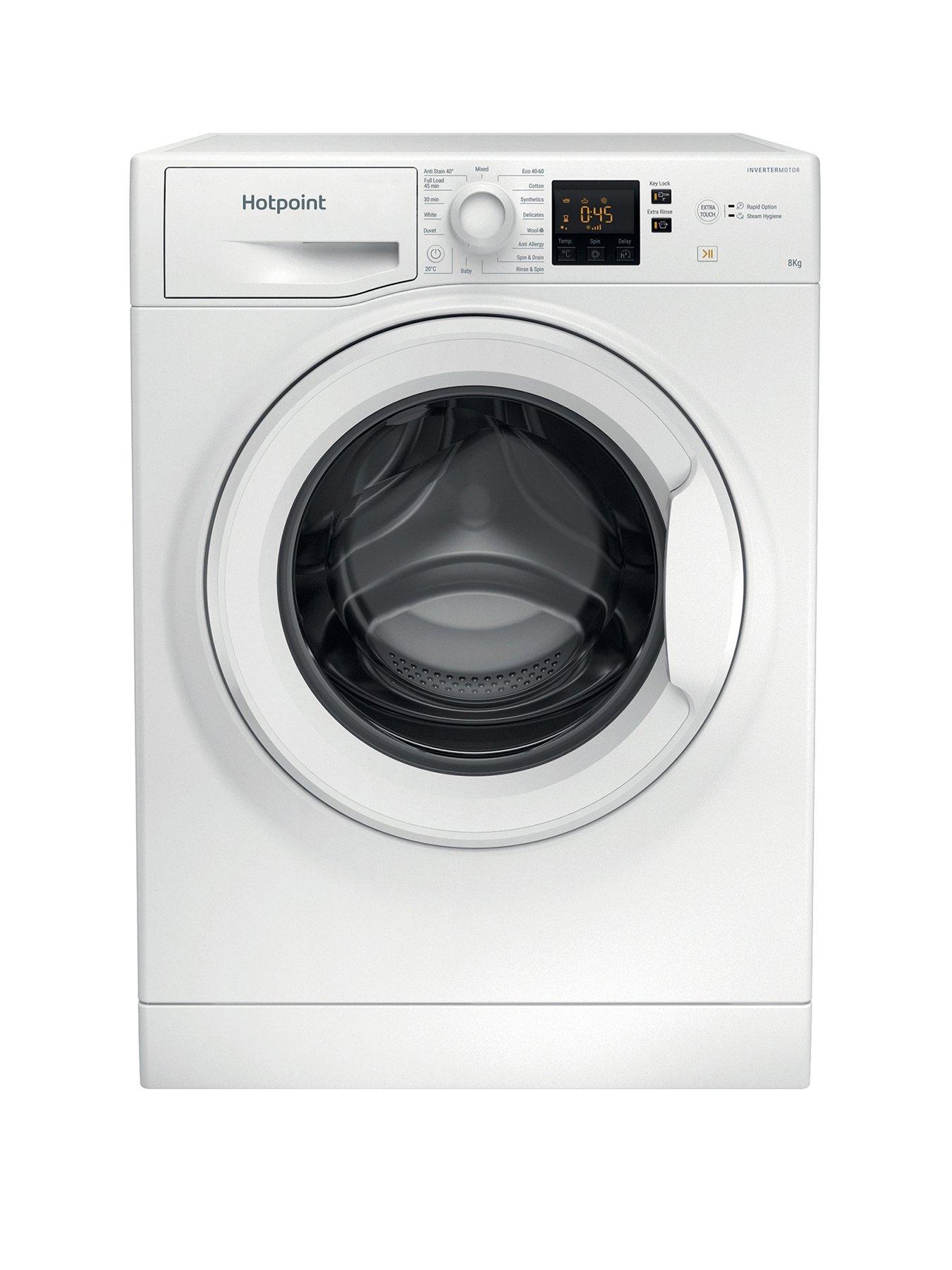 Hotpoint Anti-Stain NSWM946WUK 9kg Load, 1400 Spin Washing Machine - White - A Rated
