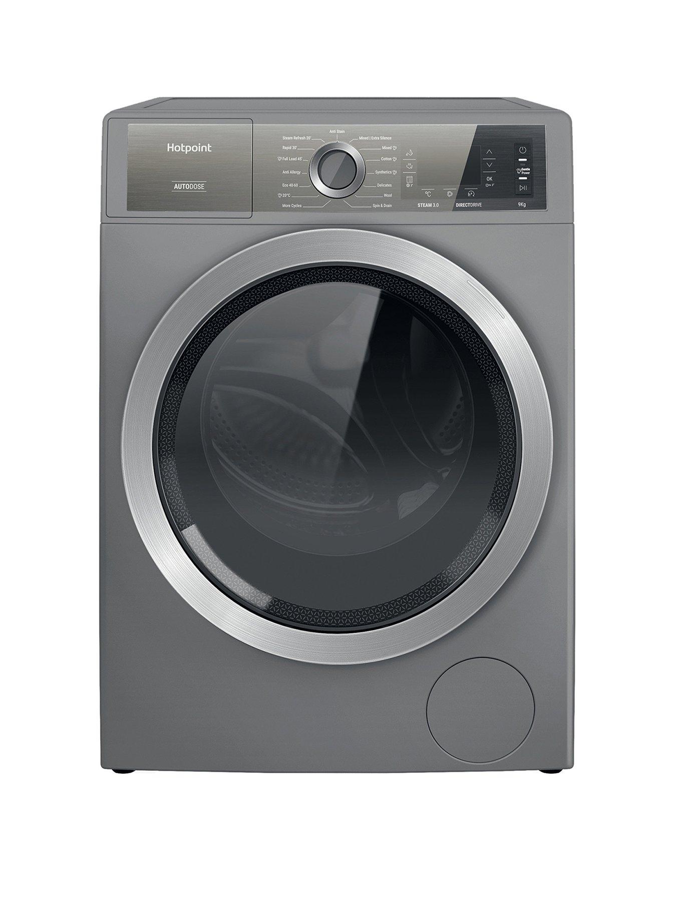 Hotpoint GentlePower H899ADSGPOWERUK 9kg Load, 1400 Spin Washing Machine - Silver - A-30% Rated