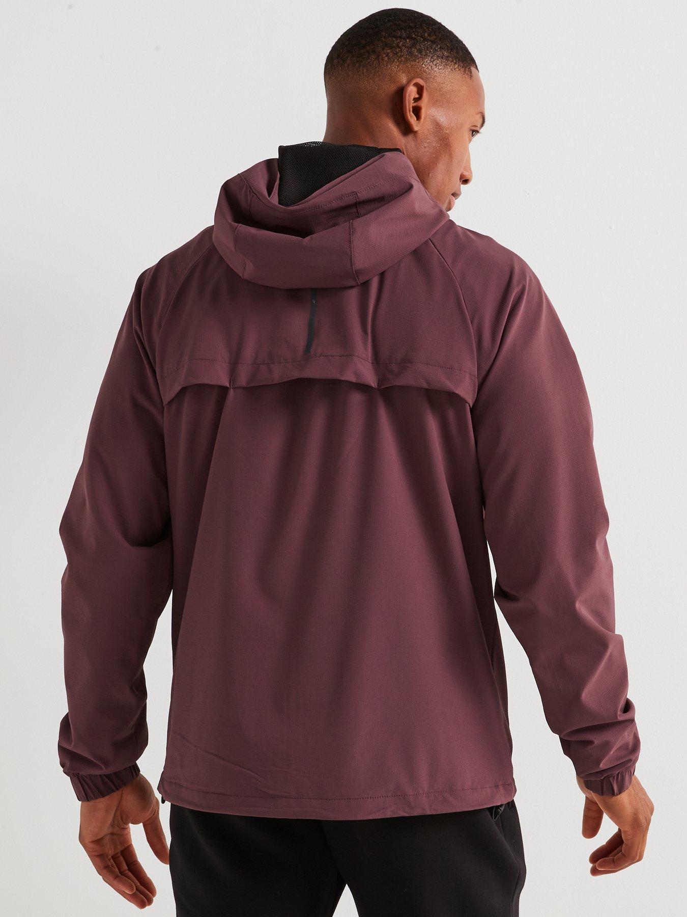 Gym King Mens Elite Ripstop Tracksuit Top - Deep Plum | Littlewoods