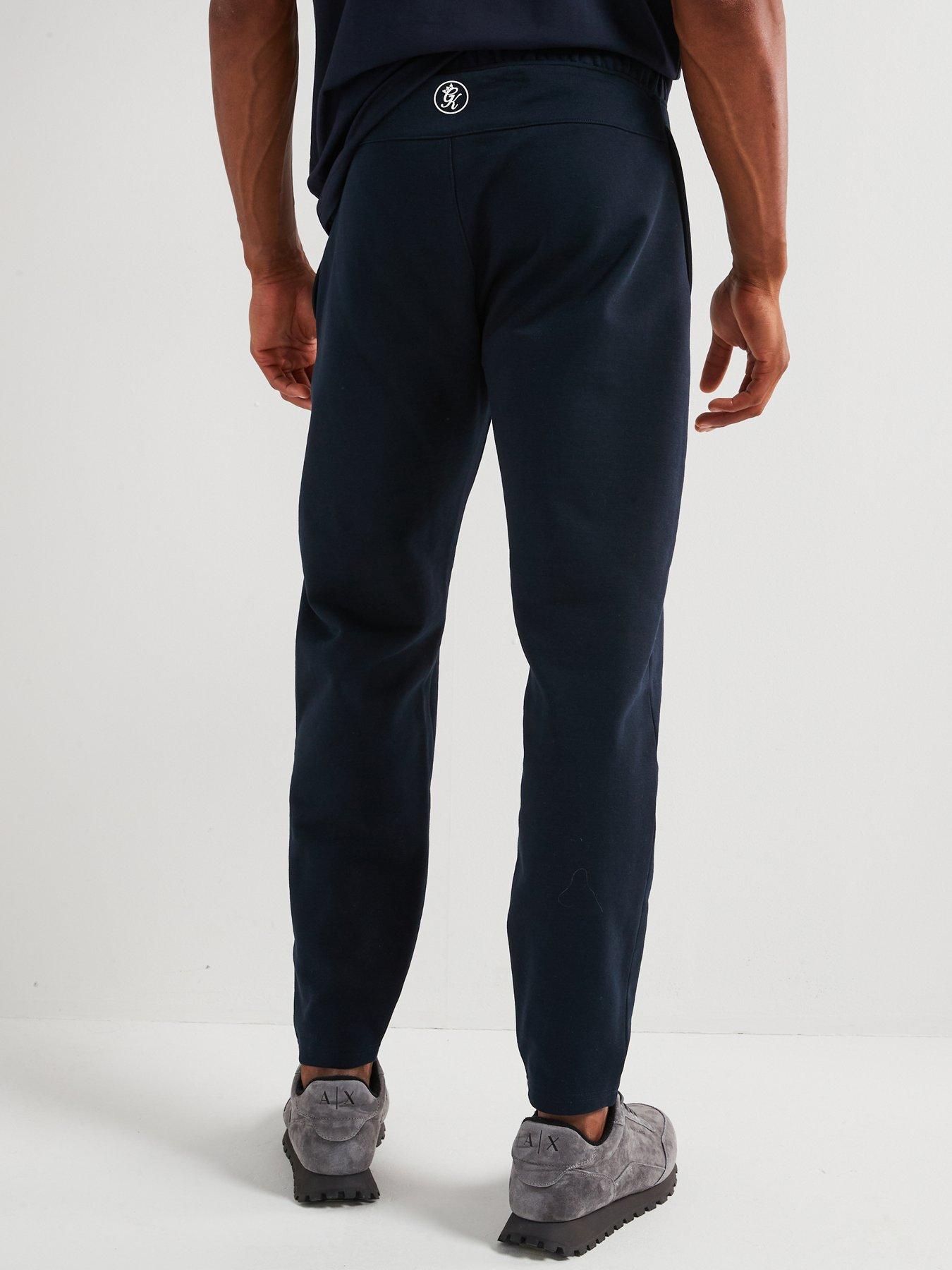  image of gym-king-mens-pro-logo-fleece-jogger-ink-blue
