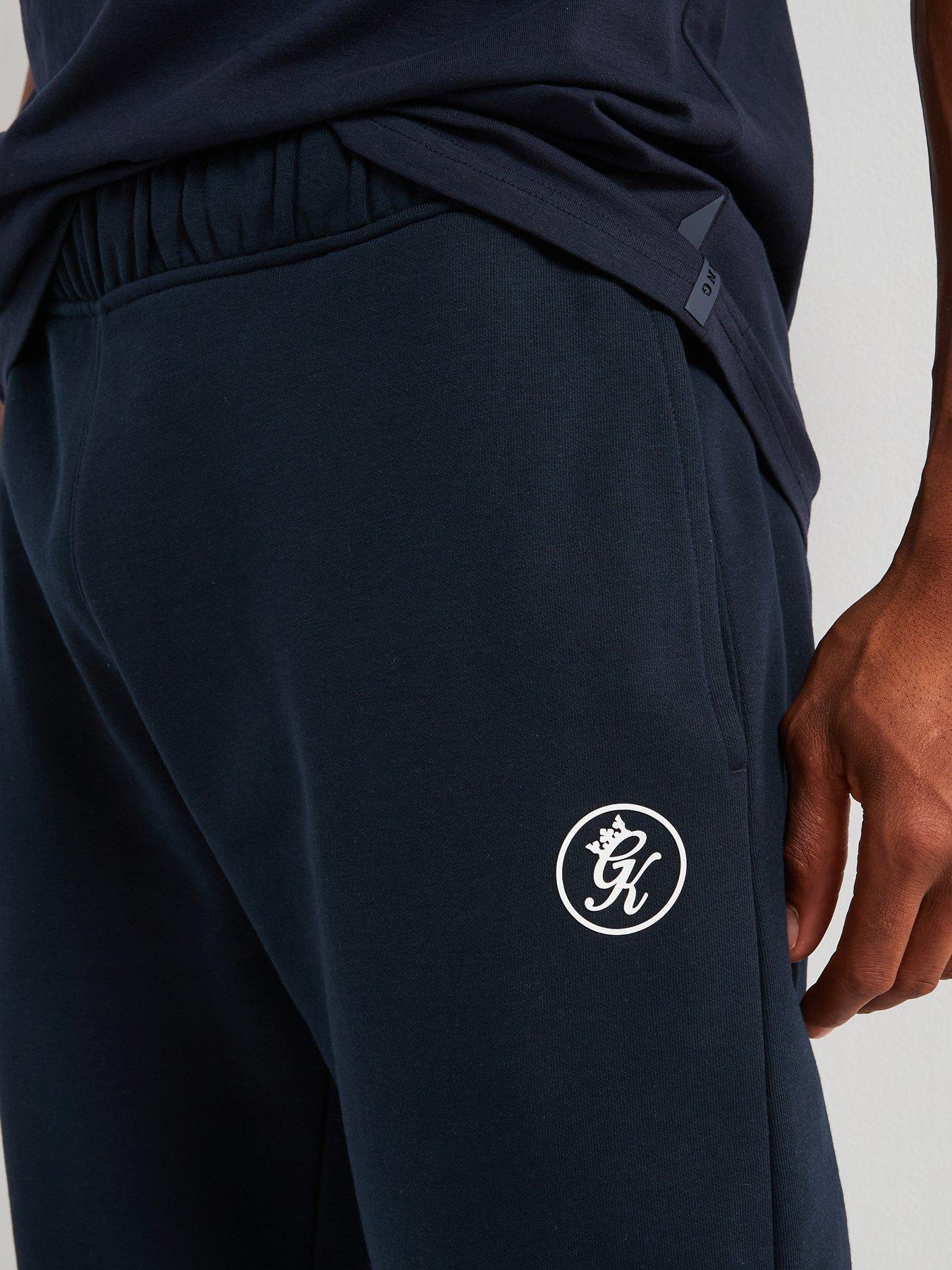  image of gym-king-mens-pro-logo-fleece-jogger-ink-blue