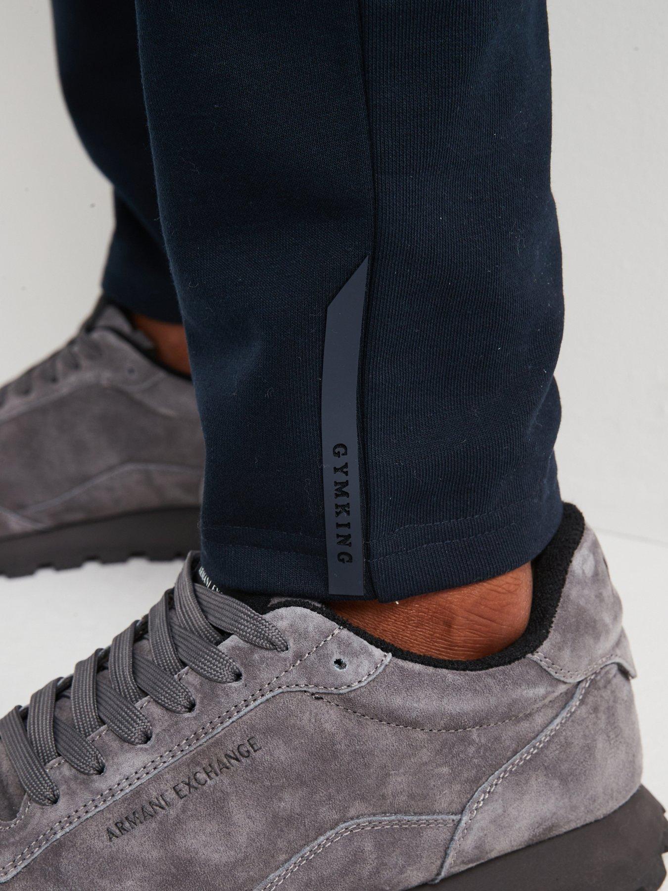  image of gym-king-mens-pro-logo-fleece-jogger-ink-blue