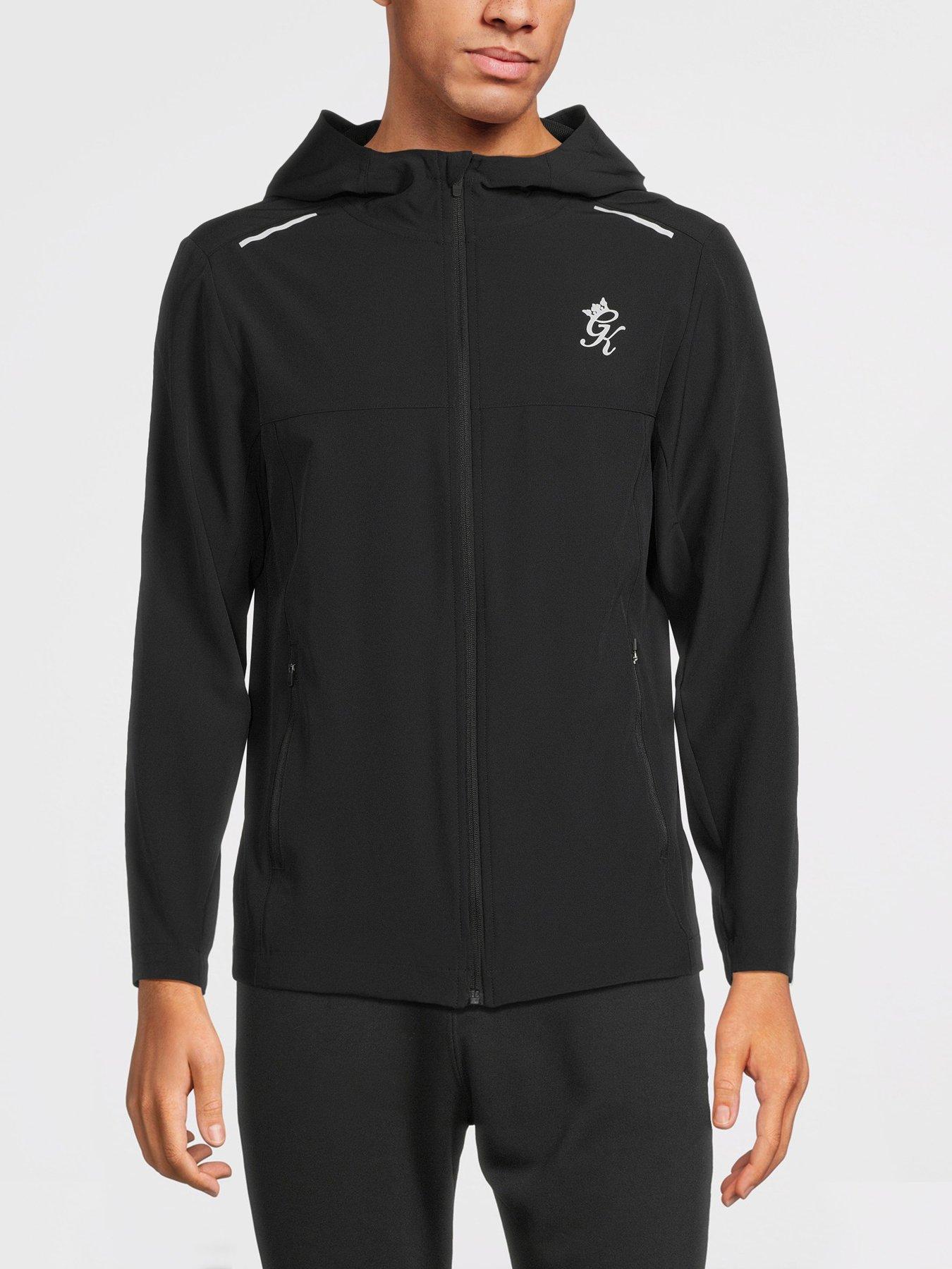 undefined Mens Contrast Flex Woven Hood - Black