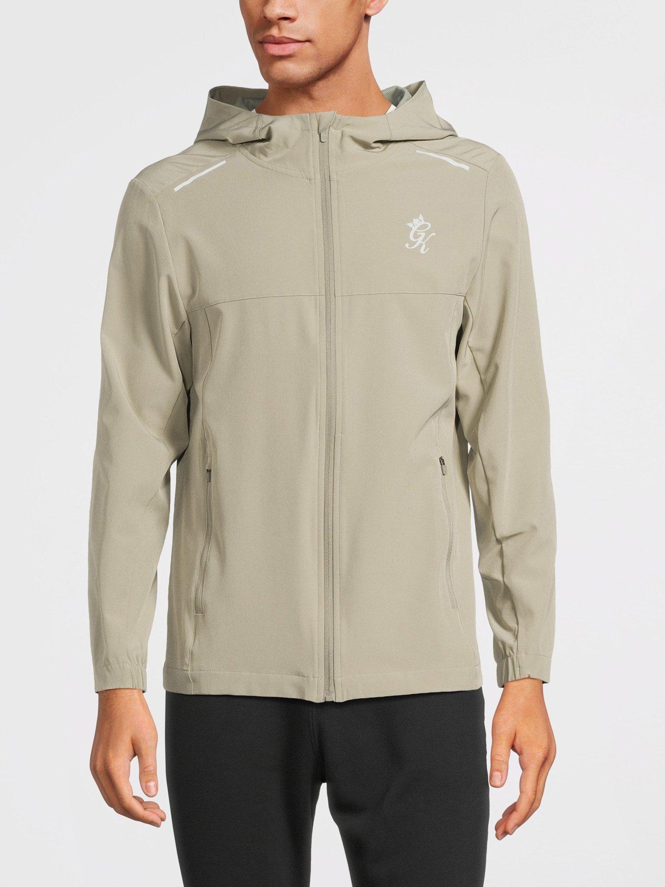 undefined Mens Contrast Flex Woven Hood - Soft Khaki