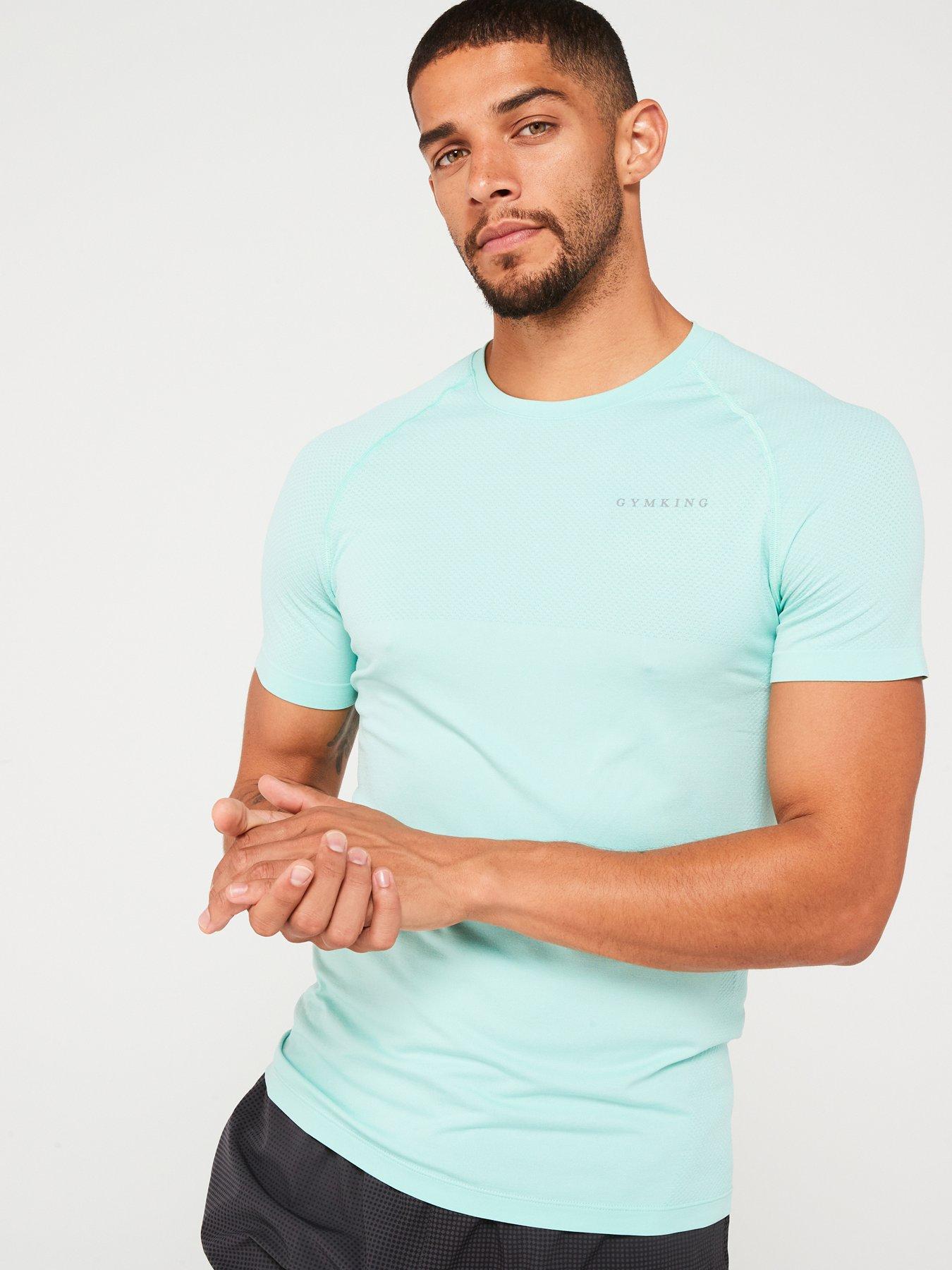 gym-king-mens-debossed-camo-seamless-tee-green