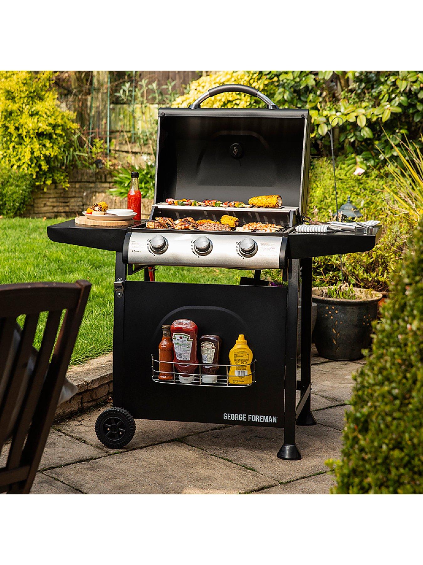  image of george-foreman-3-burner-gas-bbq-black