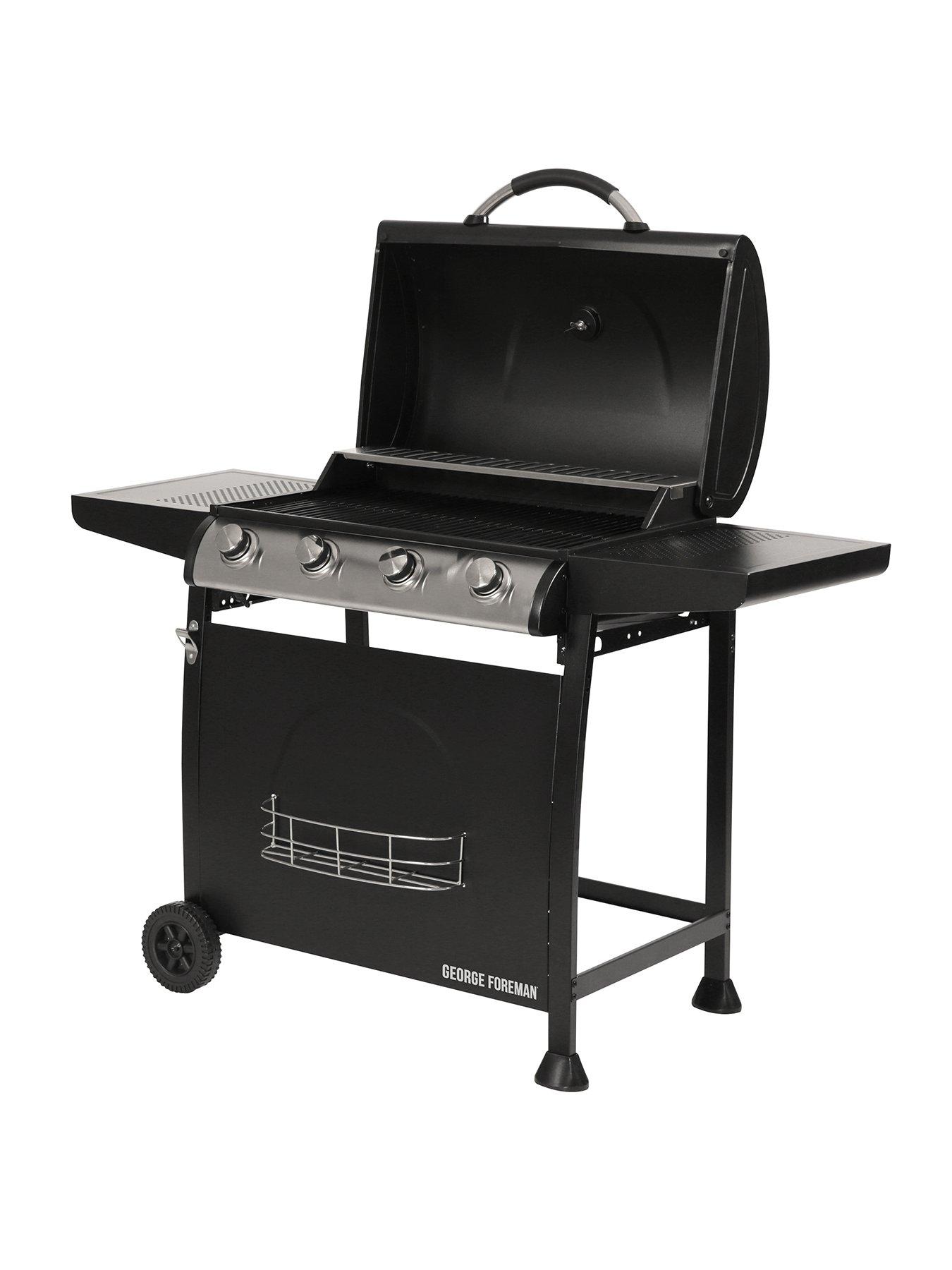 Image 2 of 7 of George Foreman 4-Burner Gas BBQ - Black