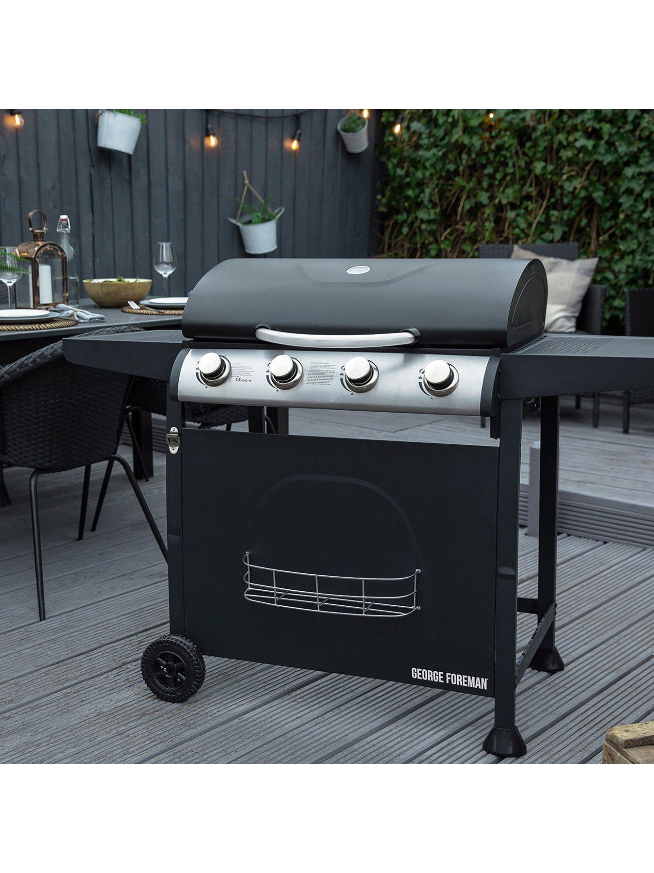 Image 4 of 7 of George Foreman 4-Burner Gas BBQ - Black