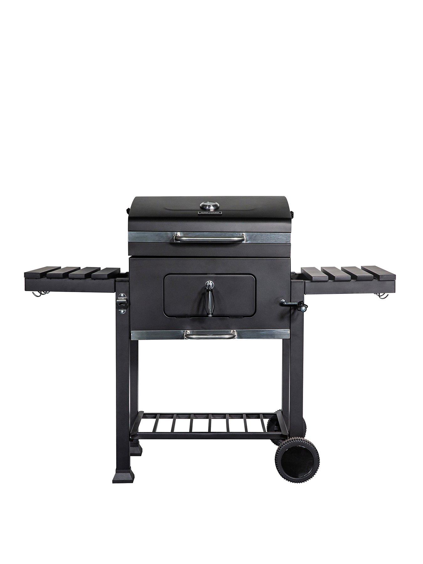 front image of george-foreman-xl-charcoal-bbq-black