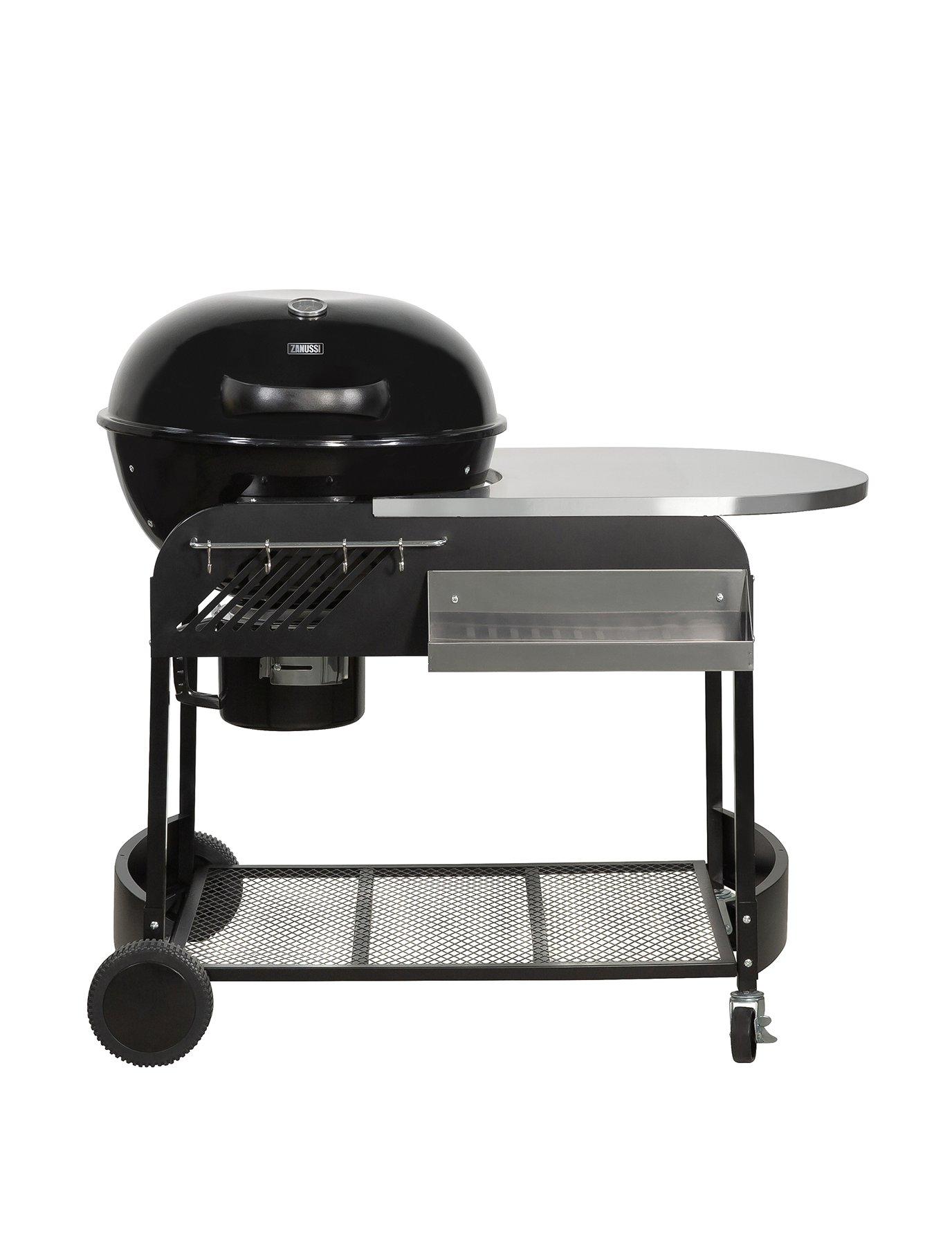 undefined ZCBBQ22TK-C Charcoal Trolley Kettle BBQ with Cover - Black