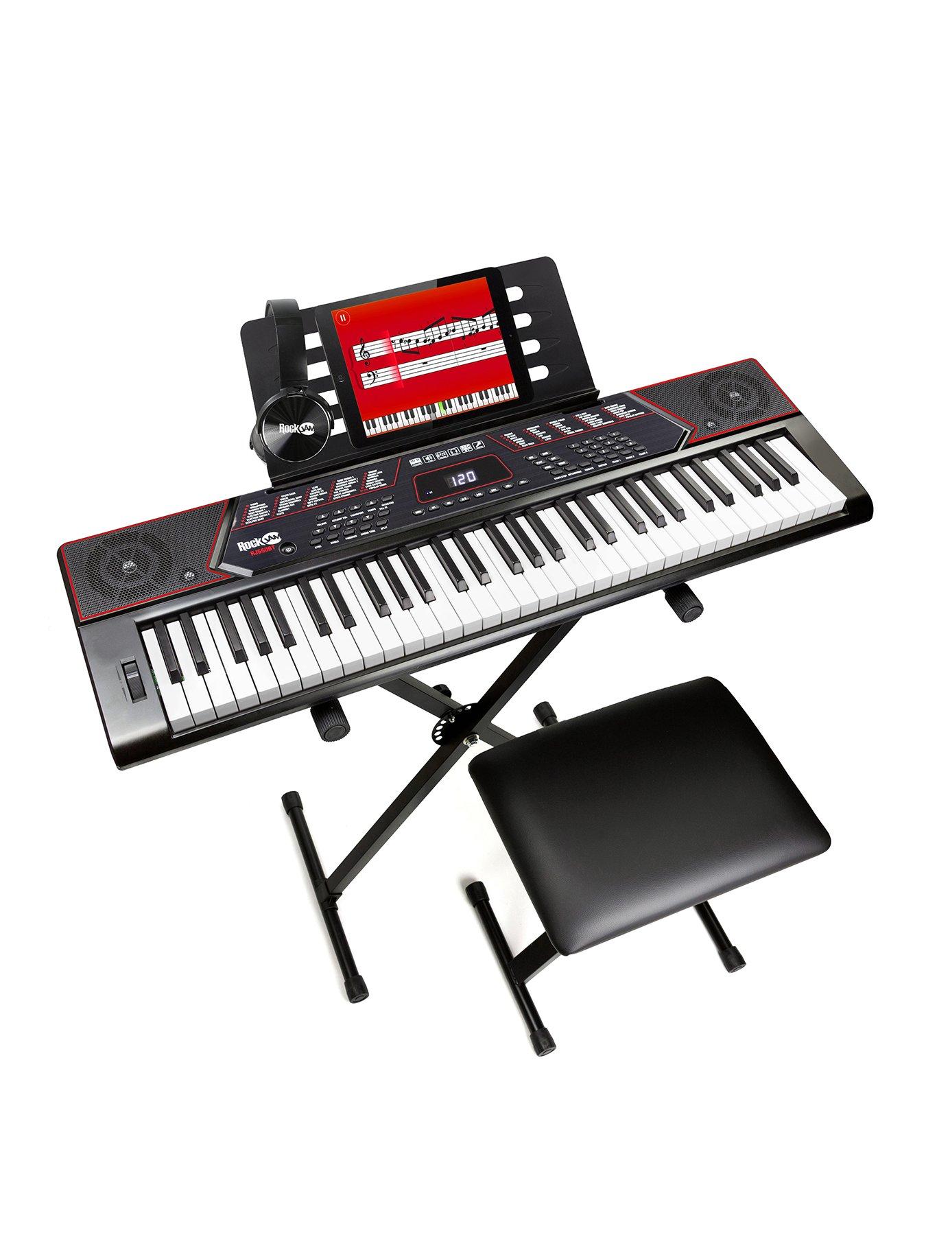 rockjam-61-keynbspkeyboard-super-kit-with-bluetooth-connectionnbspstand-stool-and-headset