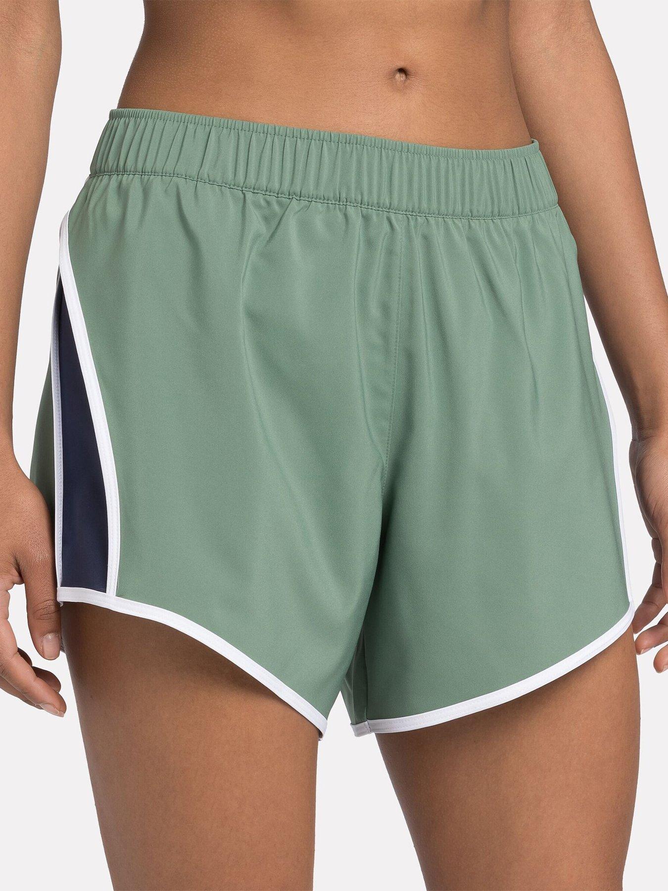 Image 4 of 6 of Reebok Womens Training Id Train Woven Shorts - Green